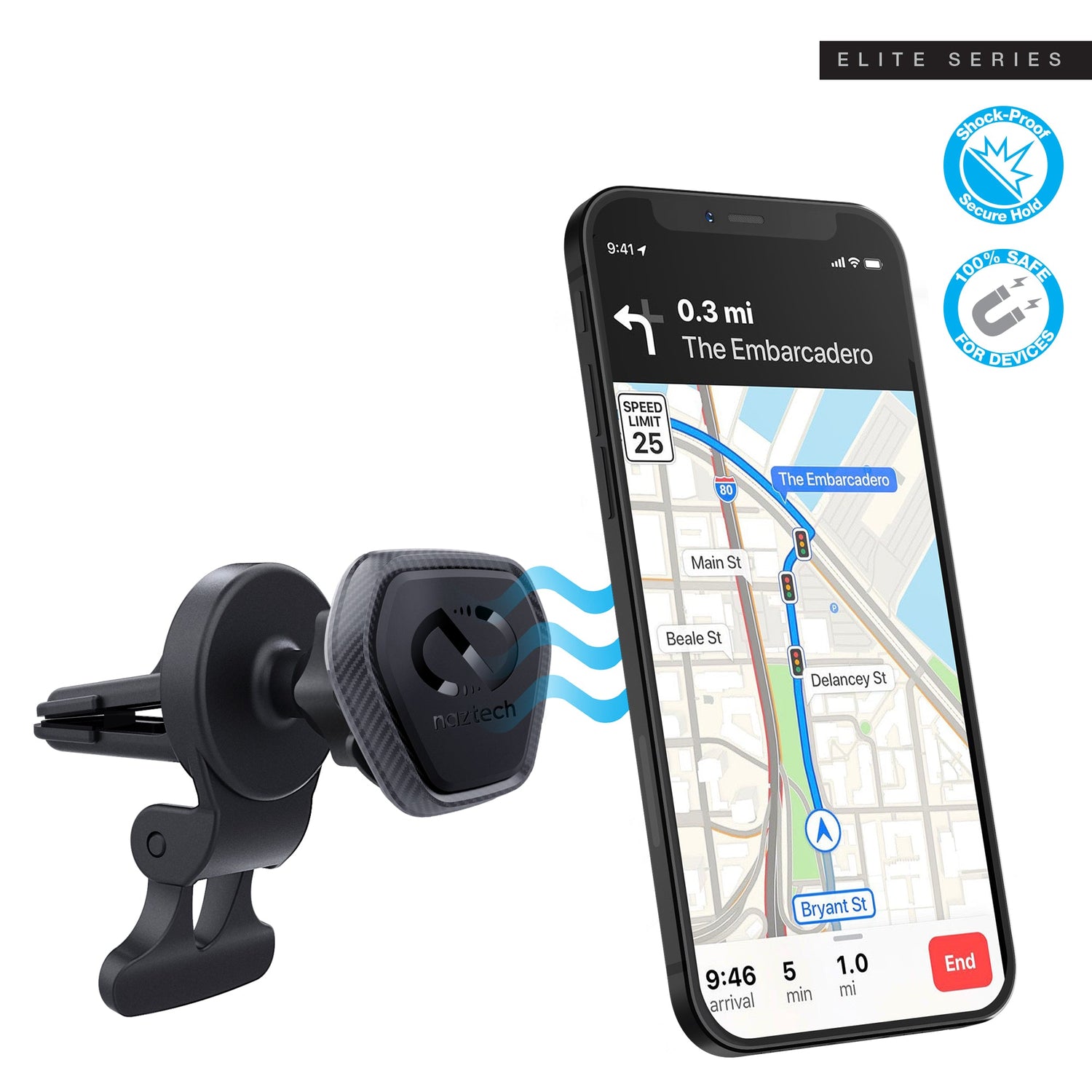 Naztech MagBuddy Elite Hands-Free Vent Mount Jupiter Gear Home
