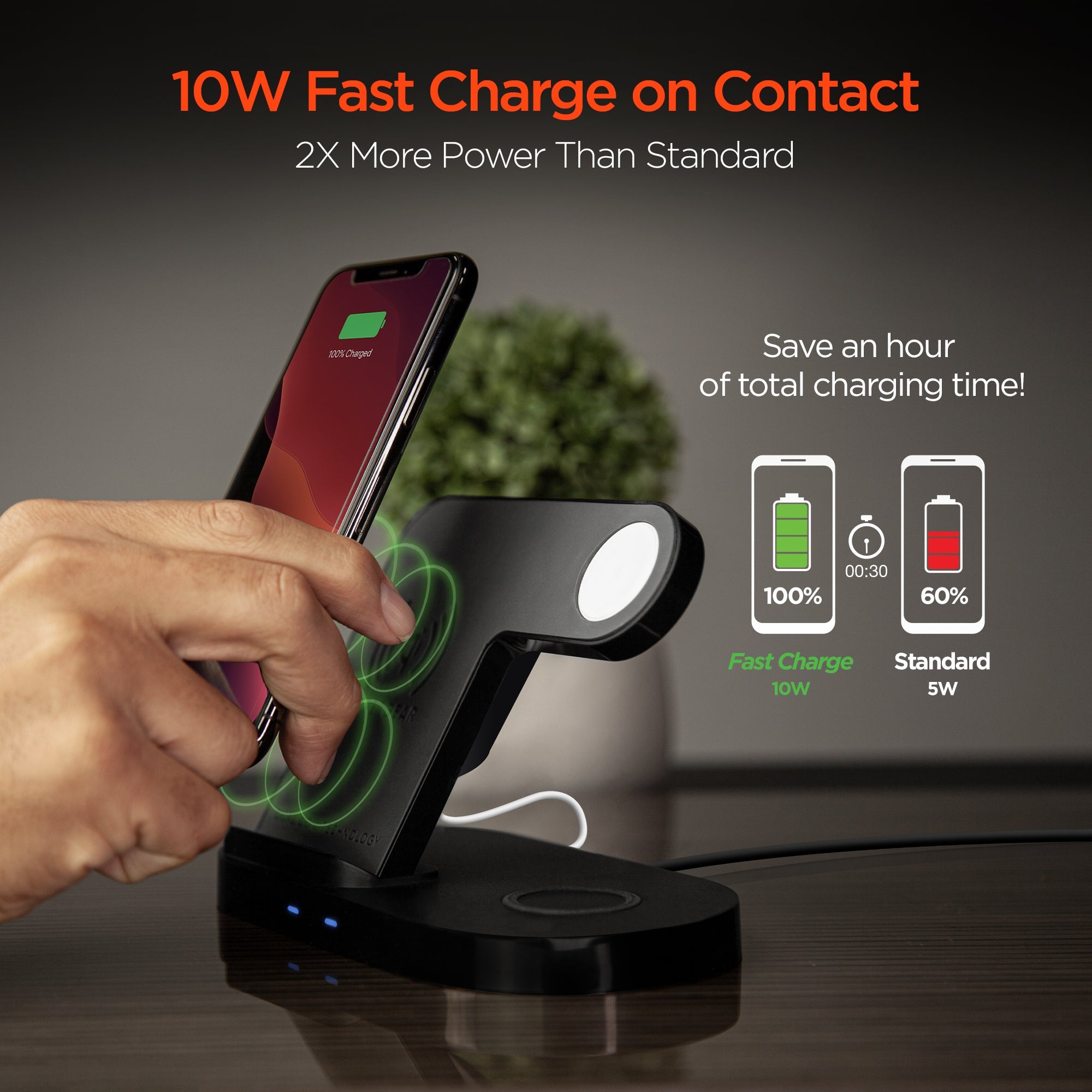 HyperGear 3-in-1 Wireless Charging Dock Jupiter Gear Home