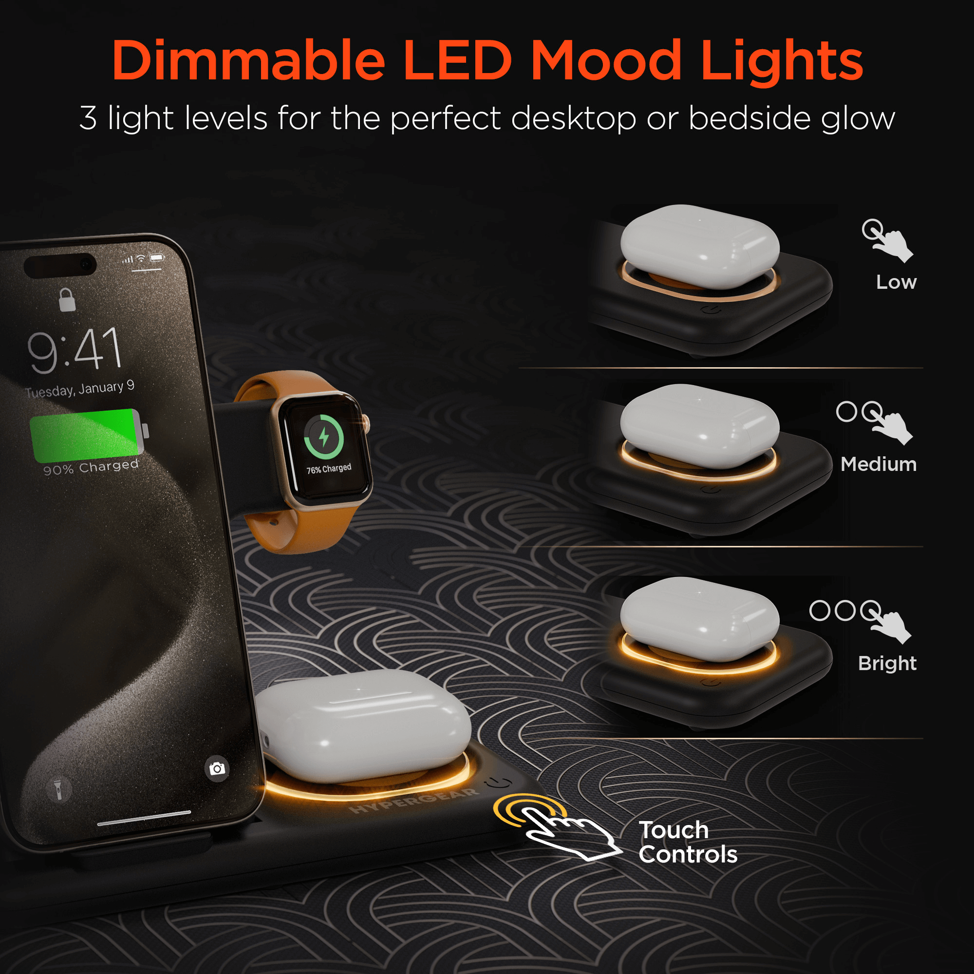 HyperGear 4 in 1 Wireless Charging Stand Jupiter Gear Home