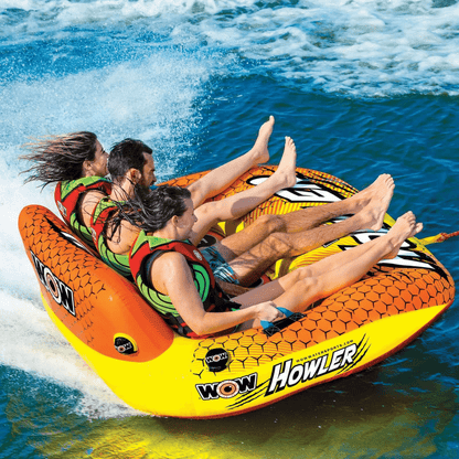 WOW Watersports Howler 1, 2 or 3 Person Inflatable Cockpit Towable Tube Jupiter Gear Home