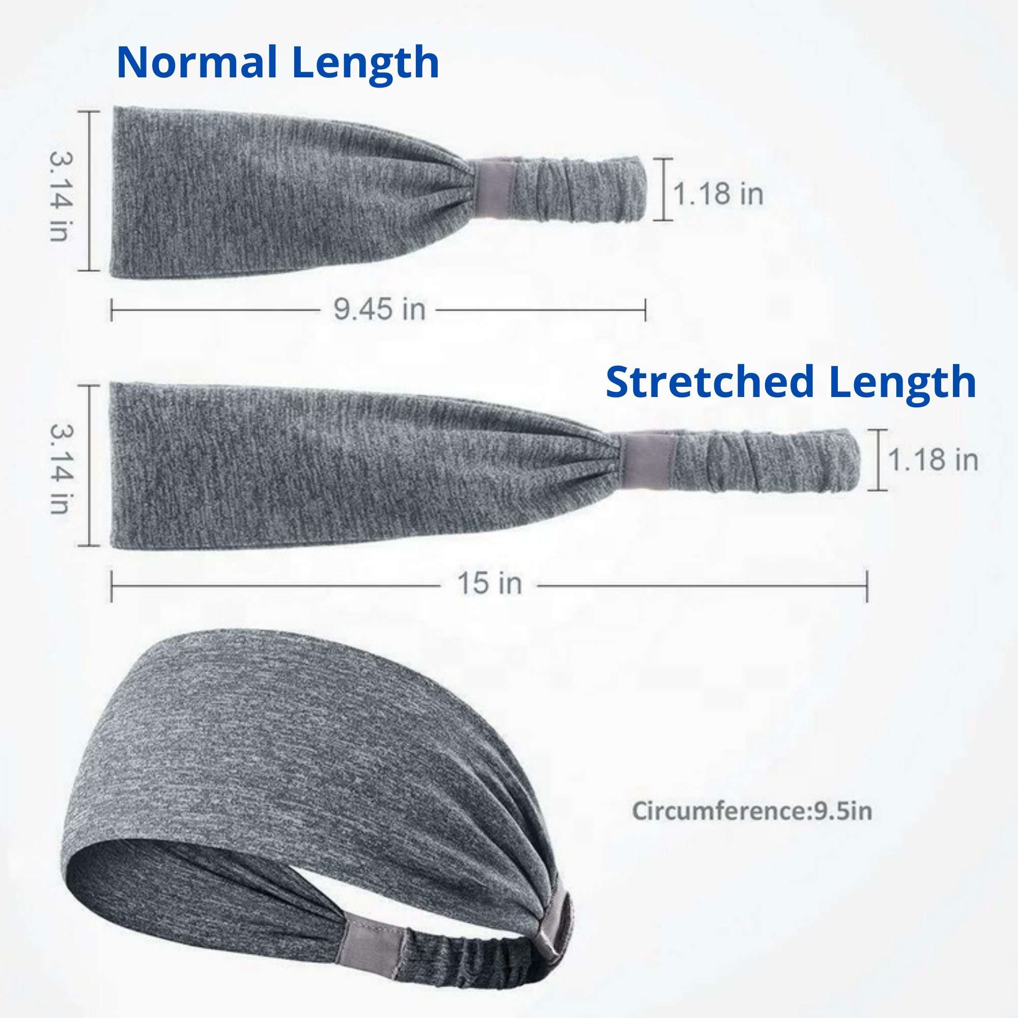JupiterGear Extra-Wide Sport and Fitness Sweat Wicking Fitness Headband Jupiter Gear Home