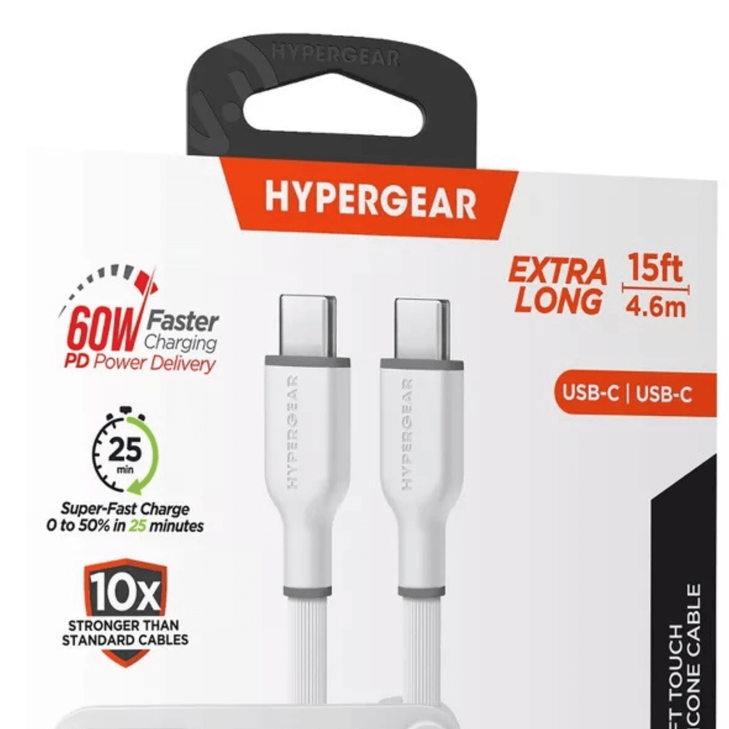 HyperGear Flexi PRO USB-C to USB-C Cable 15ft Jupiter Gear Home