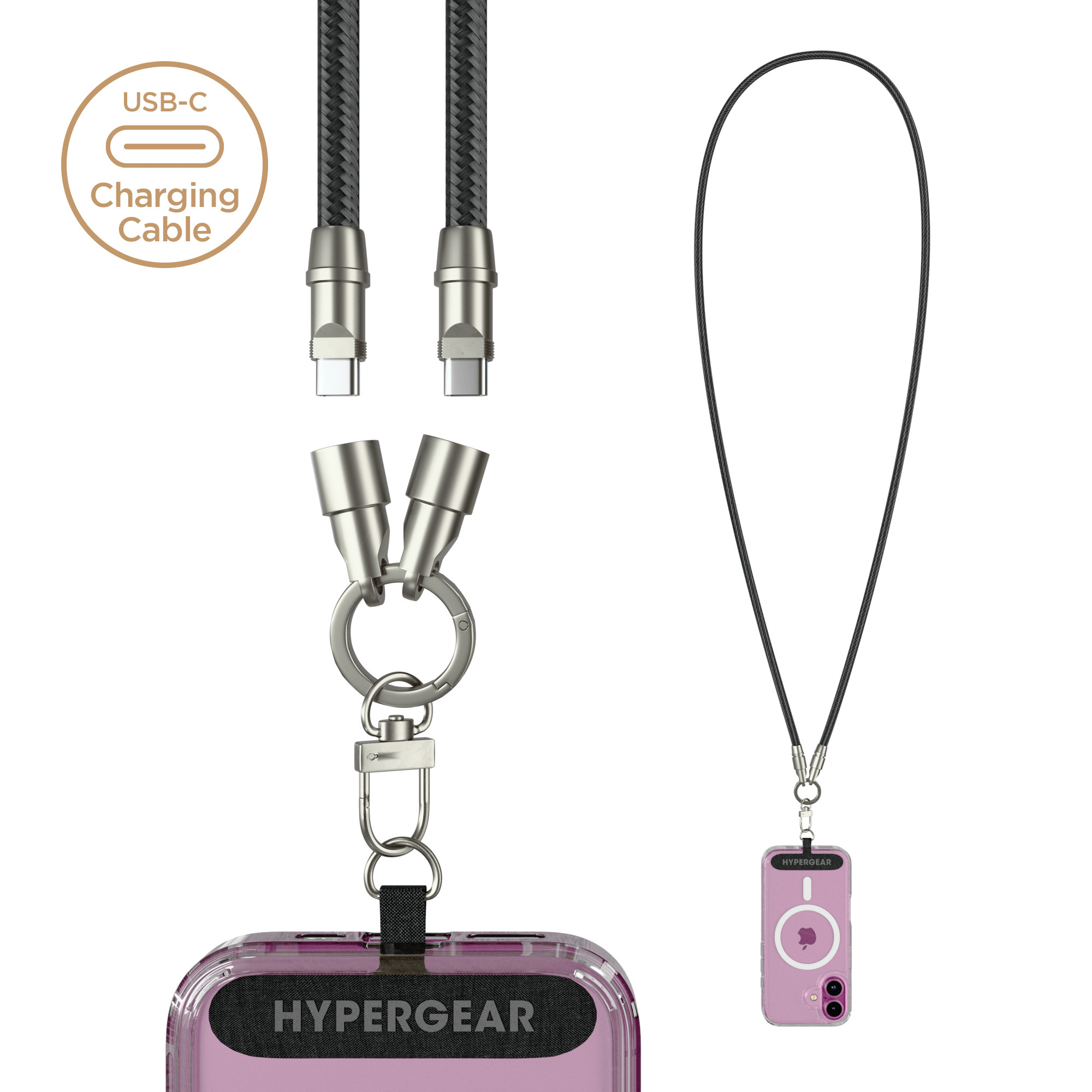 HyperGear 2-in-1 Universal Crossbody Phone Strap and Charging Cable Jupiter Gear Home
