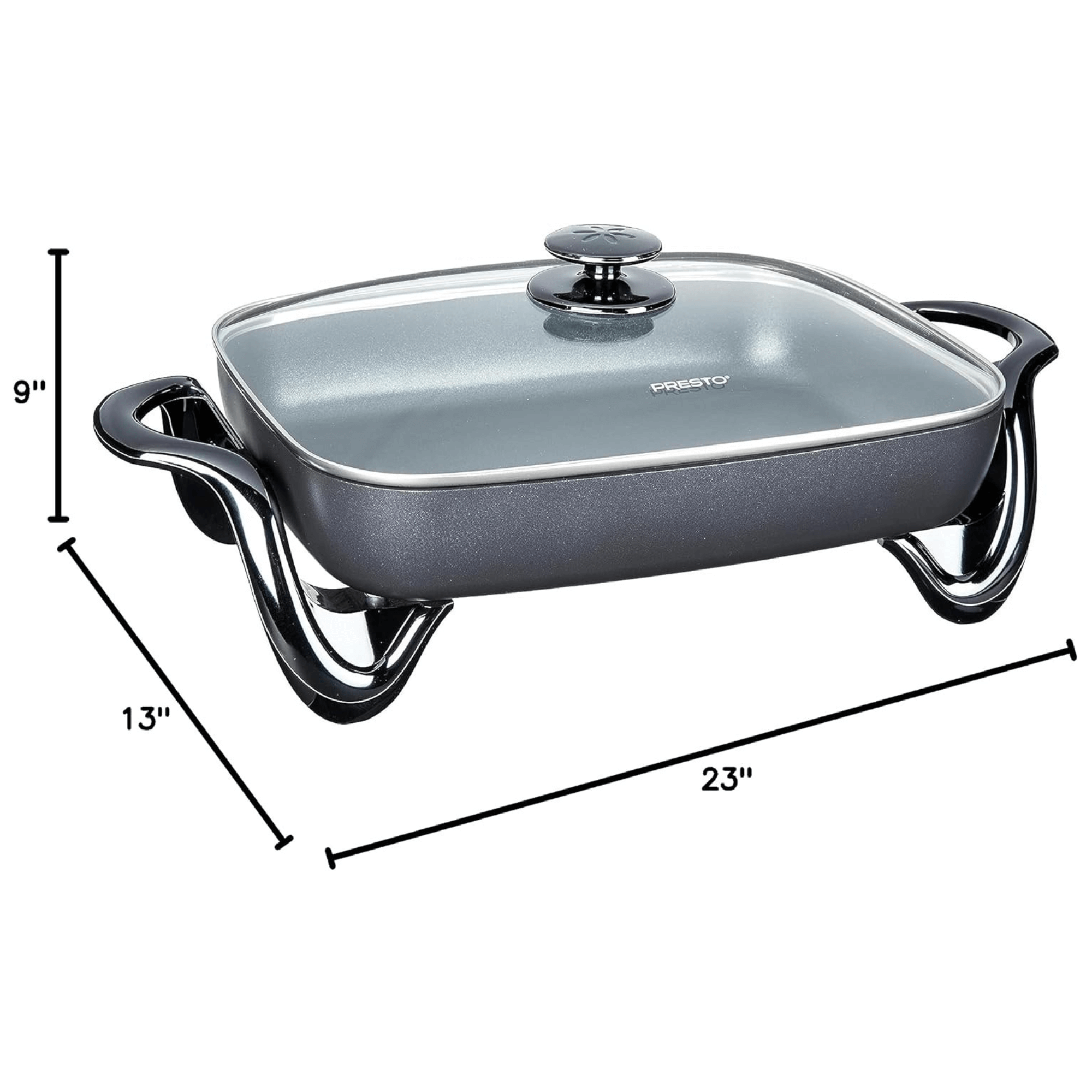 Presto 16-Inch Extra Large Non-Stick Skillet with Glass Lid Jupiter Gear Home