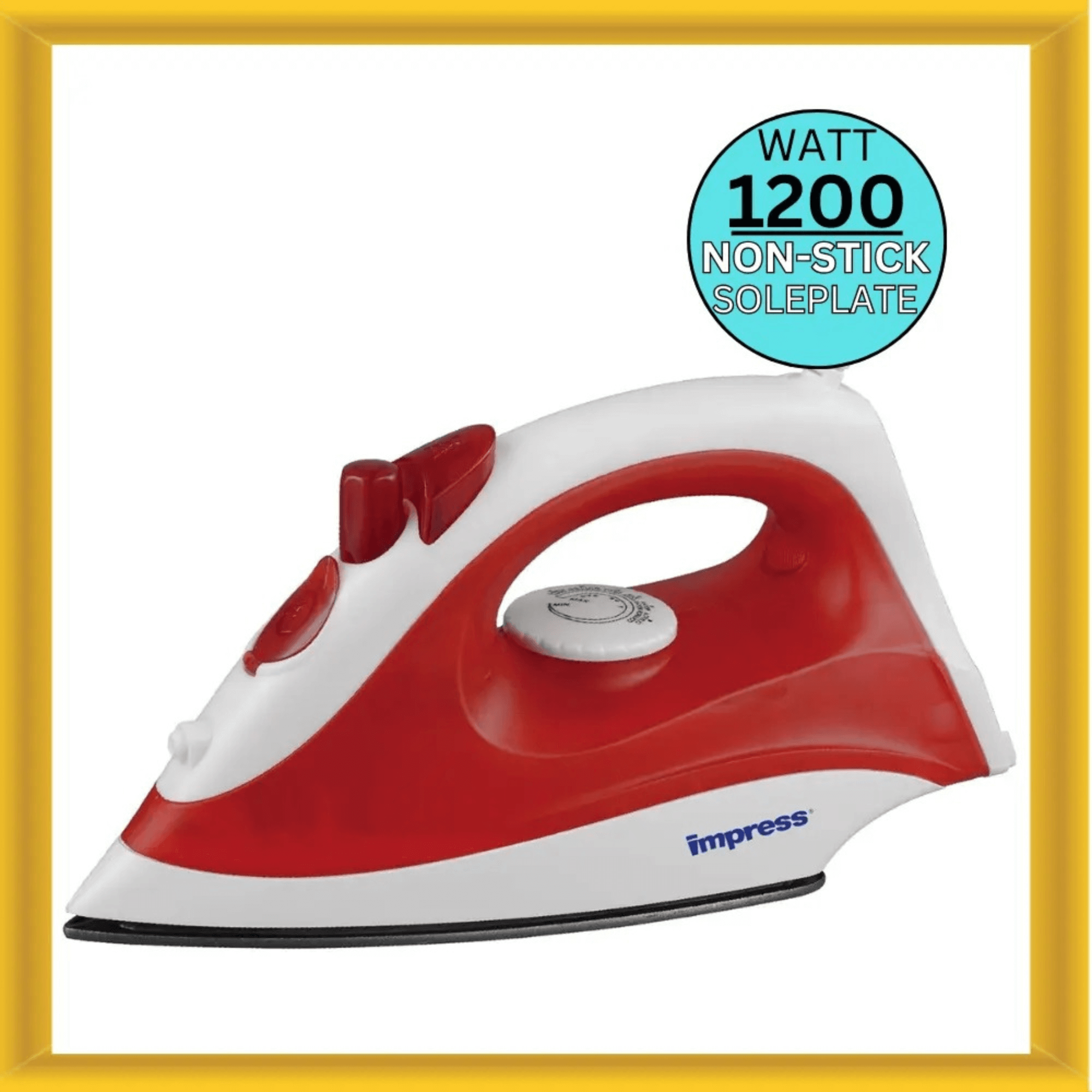 Impress Compact Non-Stick Steam and Dry Iron with Spray Jupiter Gear Home