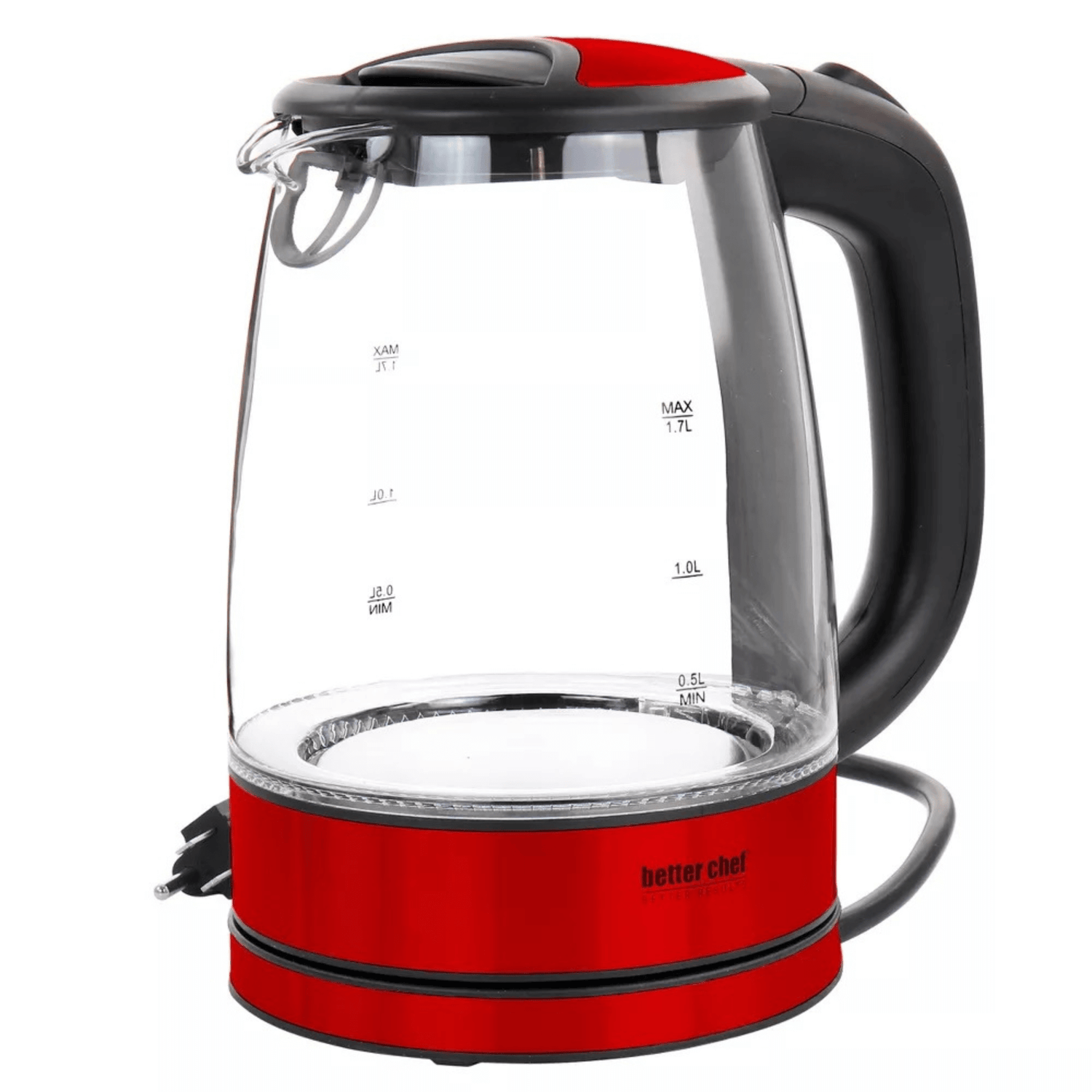 Better Chef 1.7 Liter 360 Degree Glass Cordless Electric Kettle Jupiter Gear Home