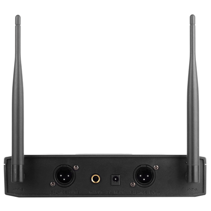Supersonic VHF Dual Fixed Channel Professional Wireless Microphone with Carry Case Jupiter Gear Home