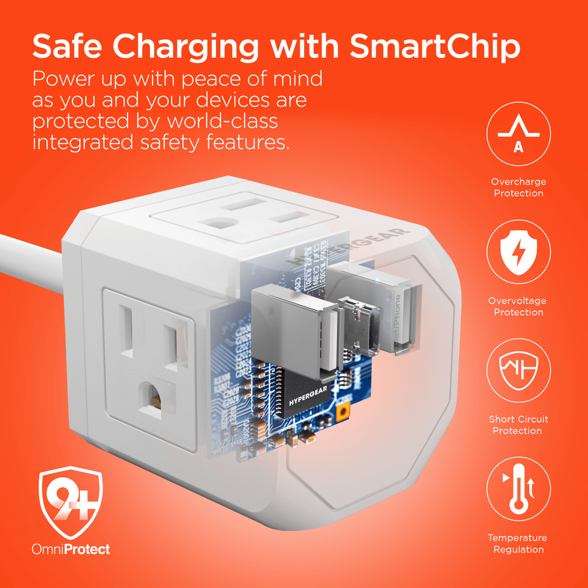 HyperGear Cube Multi-Port Power Strip Extension Cord Jupiter Gear Home
