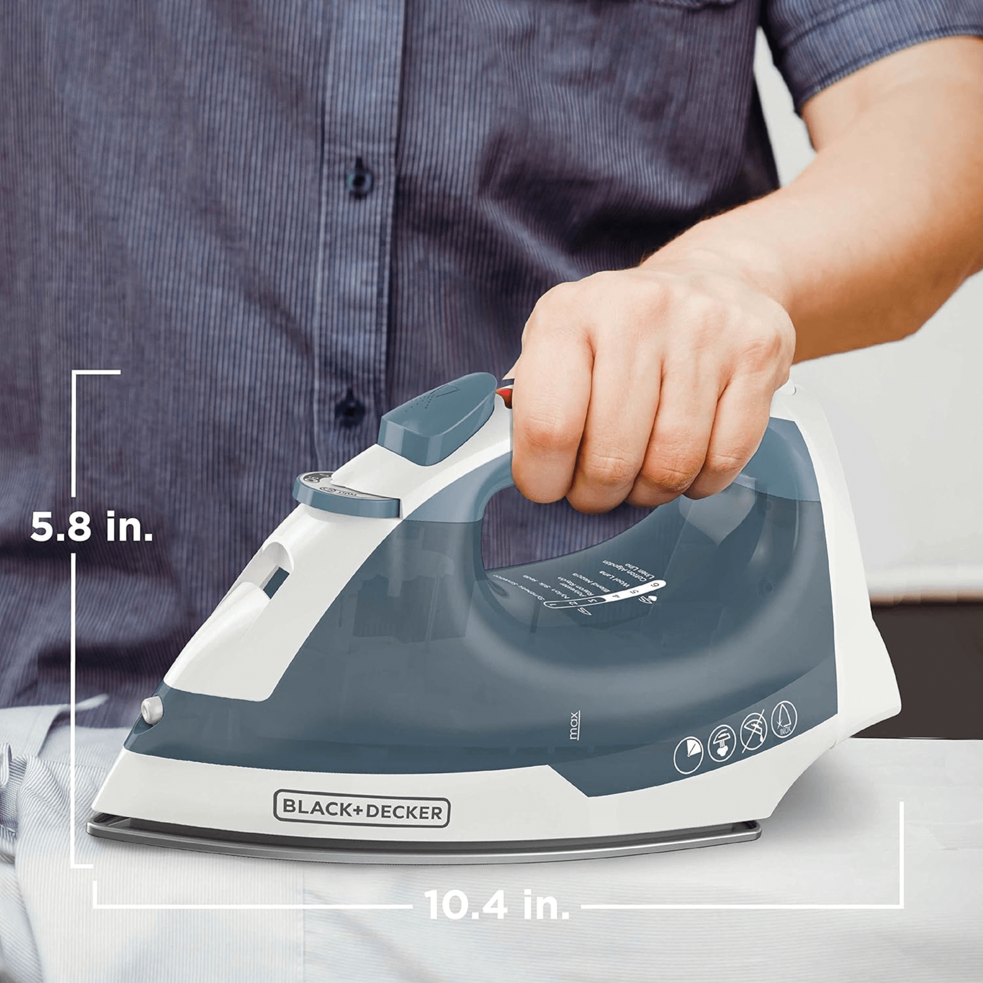 Black &amp; Decker Easy Steam Compact Lightweight Iron - REFURBISHED Jupiter Gear Home