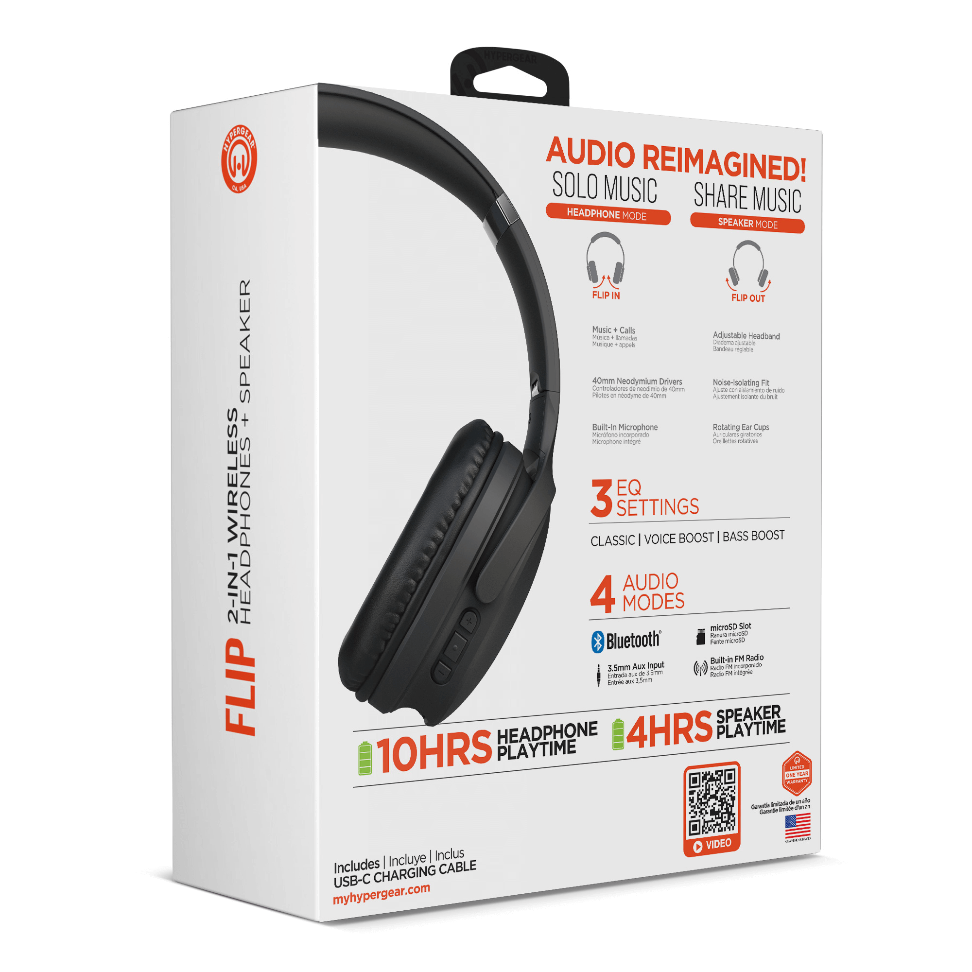 HyperGear Flip 2-in-1 Headphones Plus Speaker Jupiter Gear Home