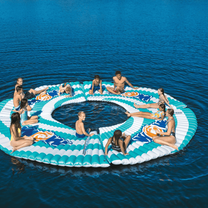WOW Watersports Round Water Walkway &amp; SUP Dock Island, Holds Up to 16 People Jupiter Gear Home