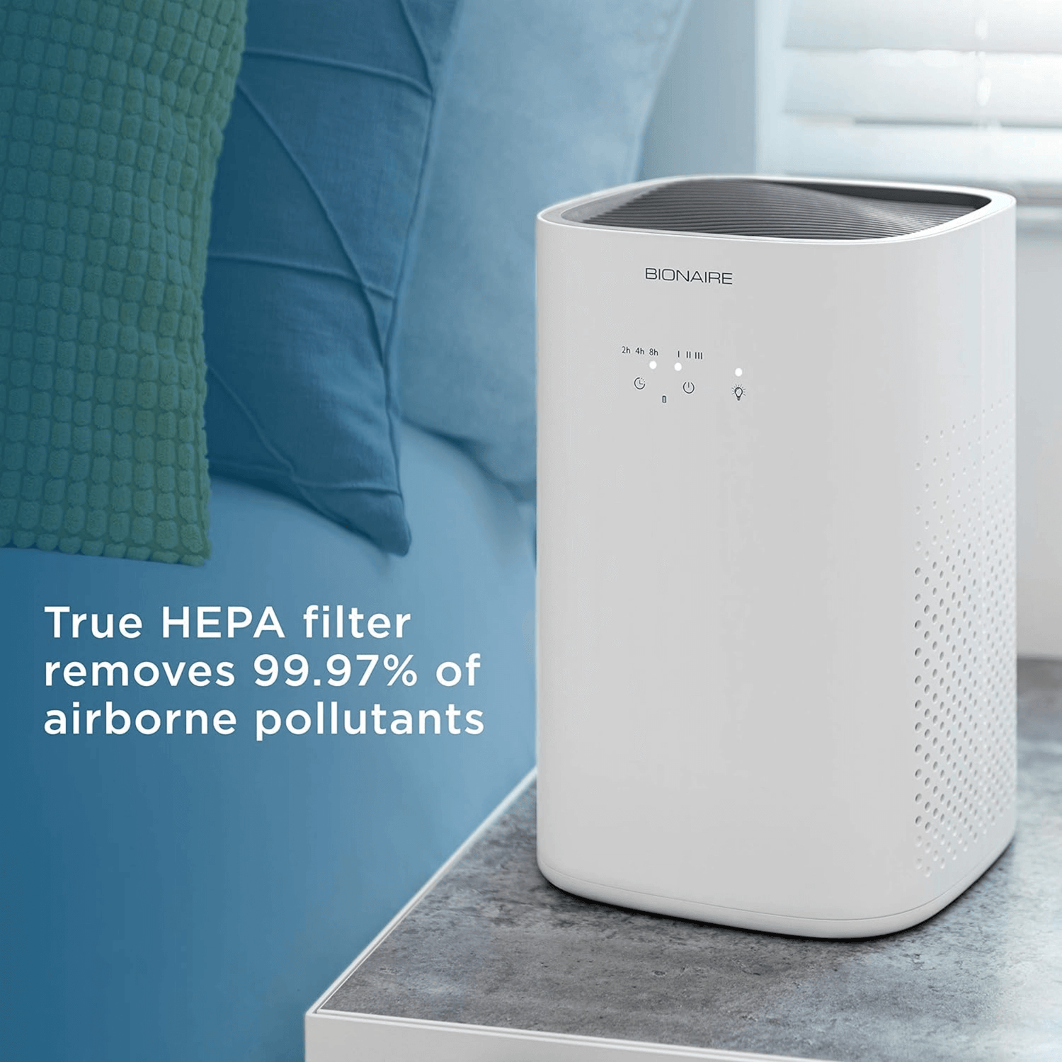 Bionaire True HEPA 360-Degree Touch-Control Air Purifier for Medium Size Rooms Jupiter Gear Home