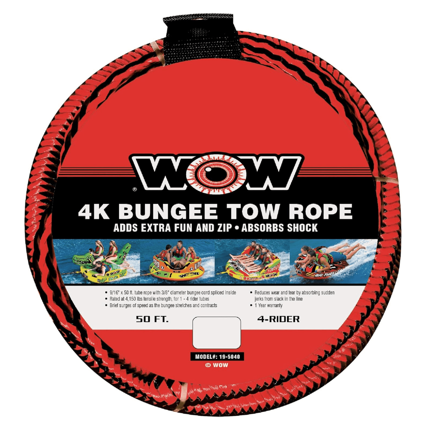 WOW Watersports 50ft Bungee Tow Rope Jupiter Gear Home