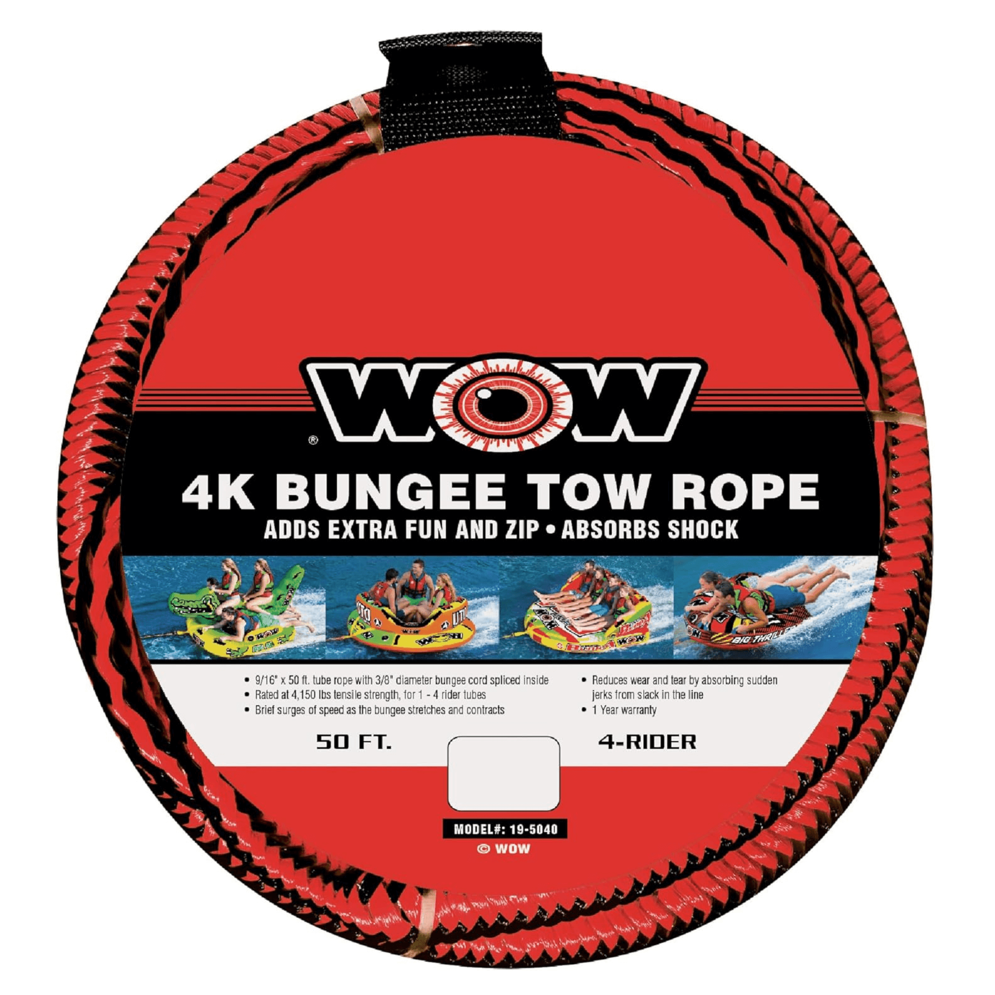 WOW Watersports 50ft Bungee Tow Rope Jupiter Gear Home