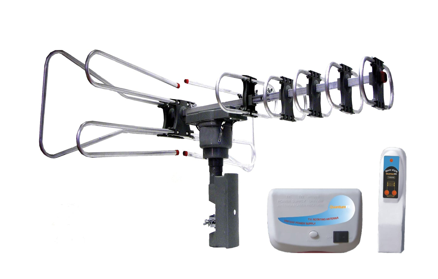 Naxa High Powered Amplified Motorized Outdoor Antenna Suitable For HDTV and ATSC Digital Television (NAA-350) Jupiter Gear Home