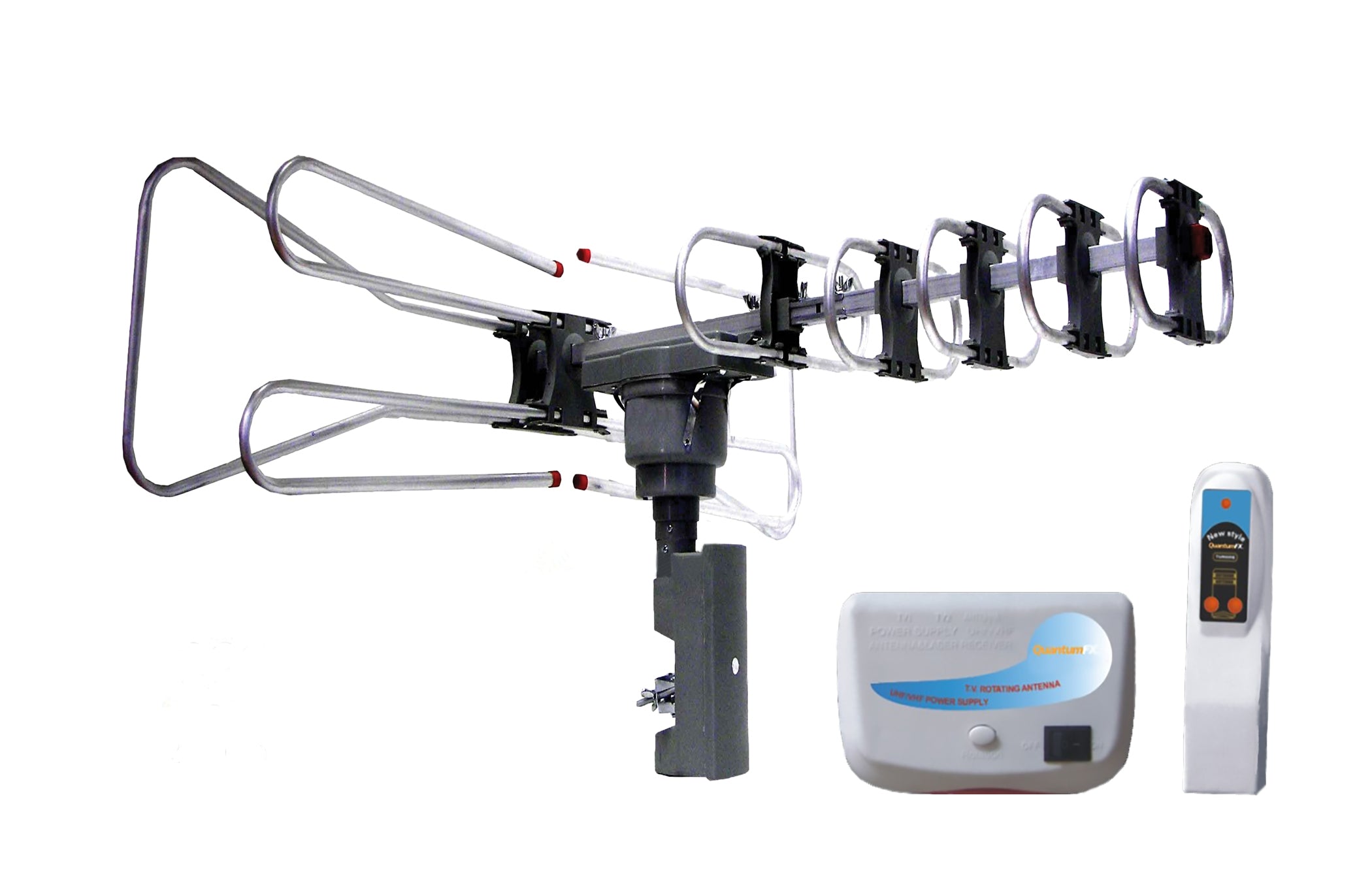 Naxa High Powered Amplified Motorized Outdoor Antenna Suitable For HDTV and ATSC Digital Television (NAA-350) Jupiter Gear Home