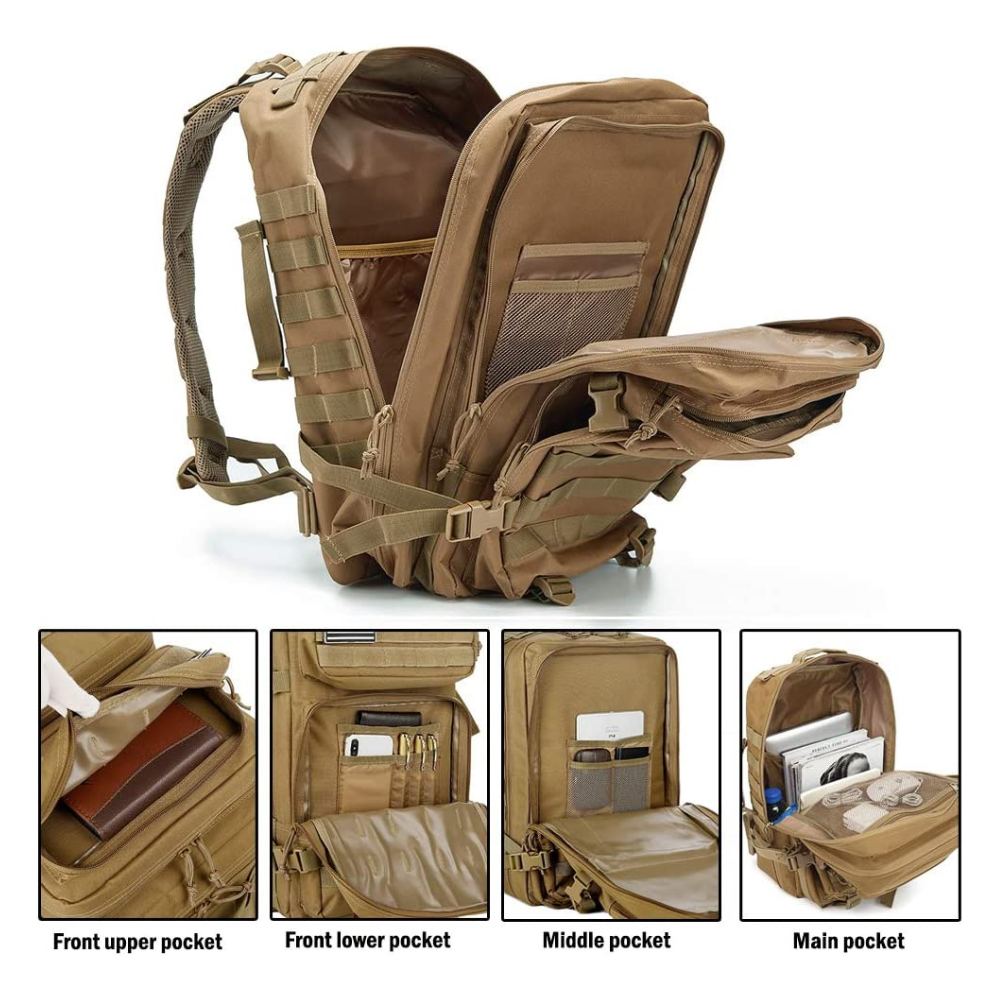 JupiterGear Military 3P Tactical 45L Backpack Army 3 Day Assault Pack Molle Bag Rucksack Range Bag Jupiter Gear Home