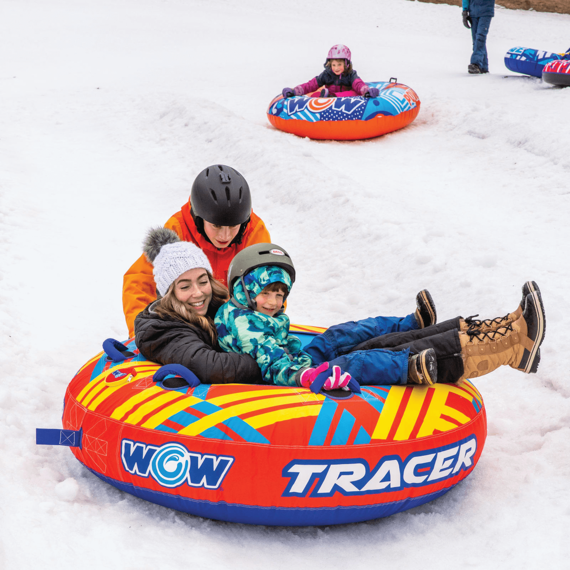 WOW Watersports Tracer Snow Tube Towable for Summer &amp; Winter Action Jupiter Gear Home