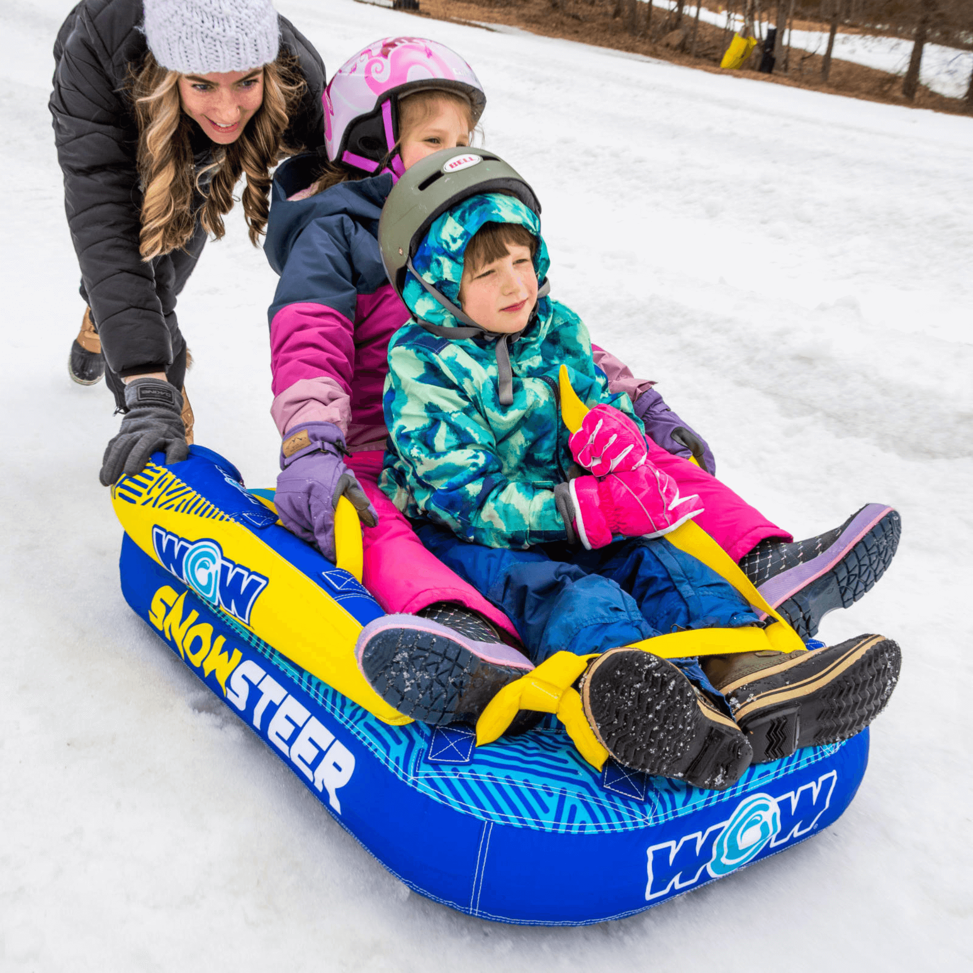 WOW Watersports SnowSteer Snow Sled with Lying Position for Easy Sledding Jupiter Gear Home