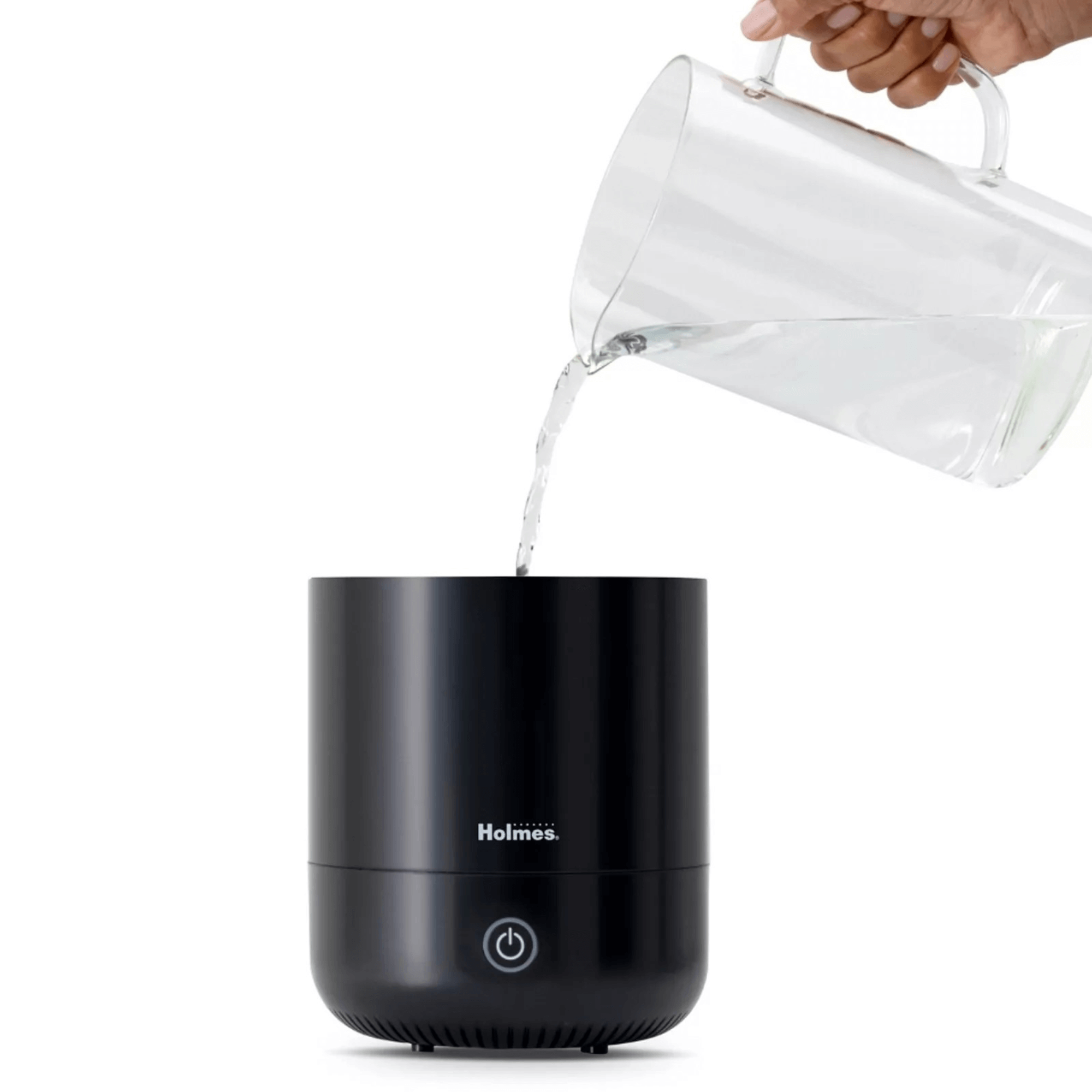 Holmes Ultrasonic Anti-Microbial Cool Mist Top-Fill 0.5L Cylindrical Humidifier Jupiter Gear Home