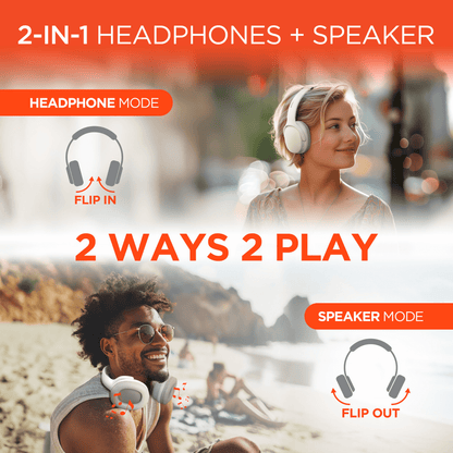 HyperGear Flip 2-in-1 Headphones Plus Speaker Jupiter Gear Home