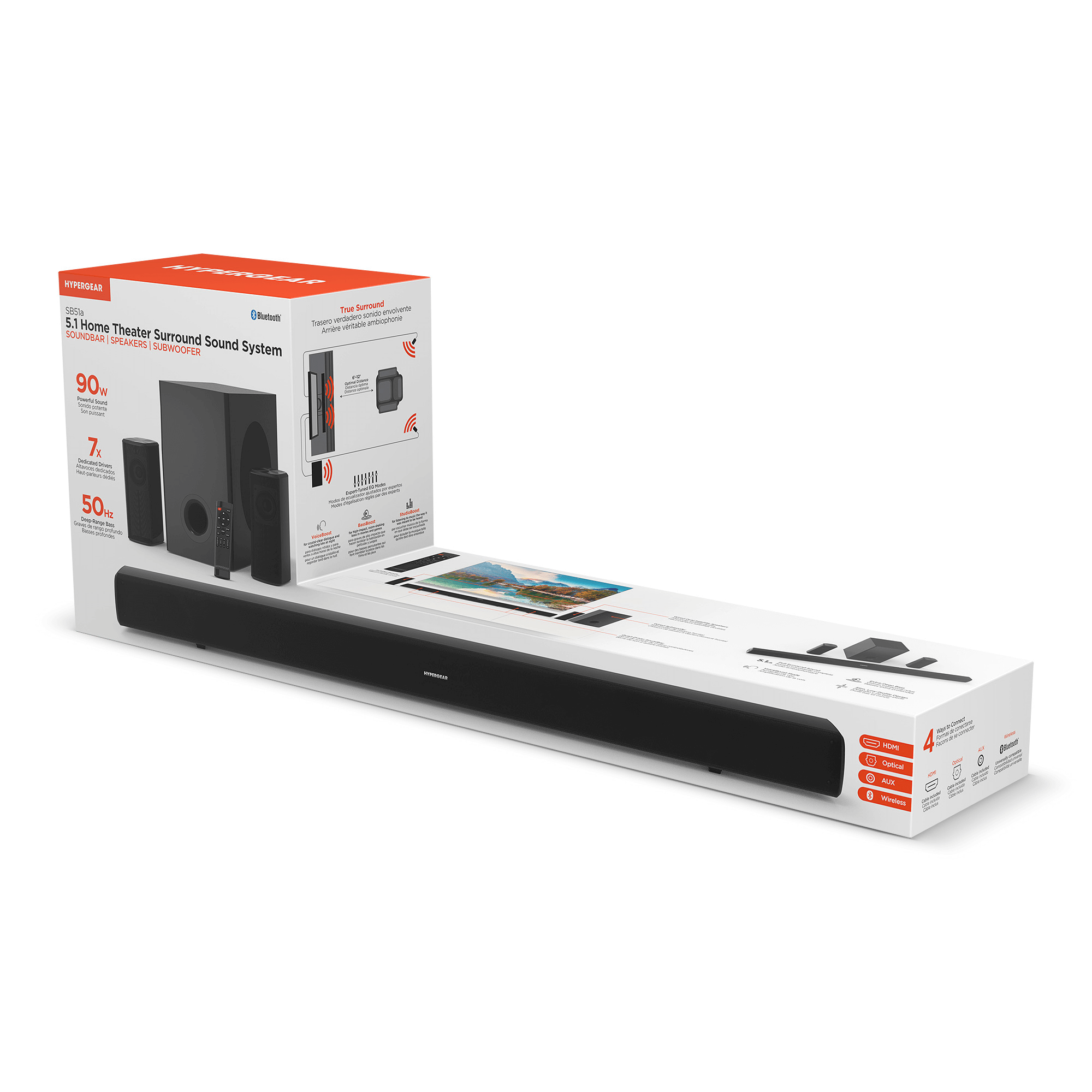 HyperGear SB51a 5.1 Home Theater Surround Sound System Jupiter Gear Home