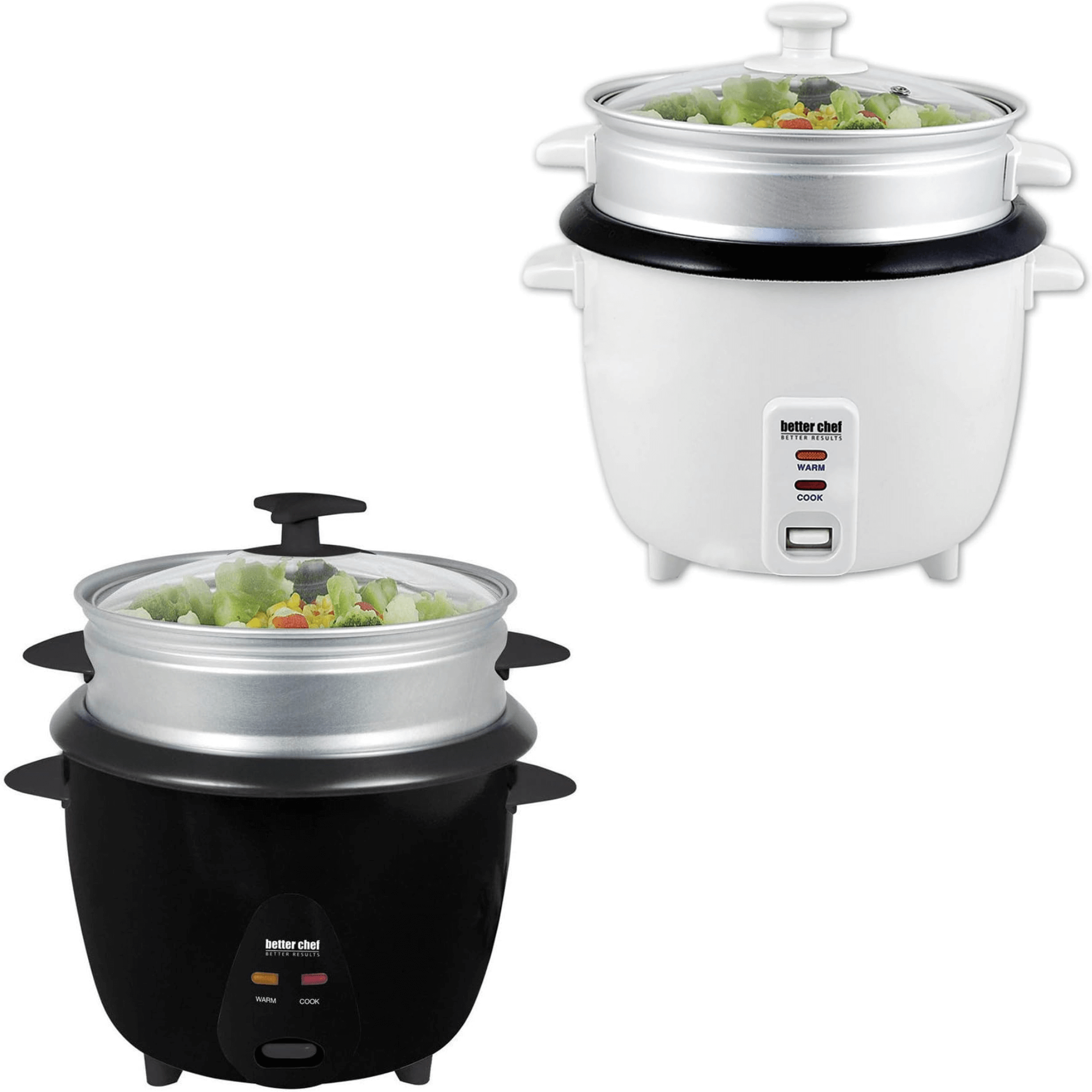 Better Chef 5-Cup - 10-Cup Cooked - Rice Cooker with Steamer and Non-Stick Pot Jupiter Gear Home