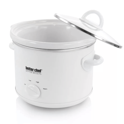 Better Chef 3-Quart Round Slow Cooker with Removable White Crock Jupiter Gear Home