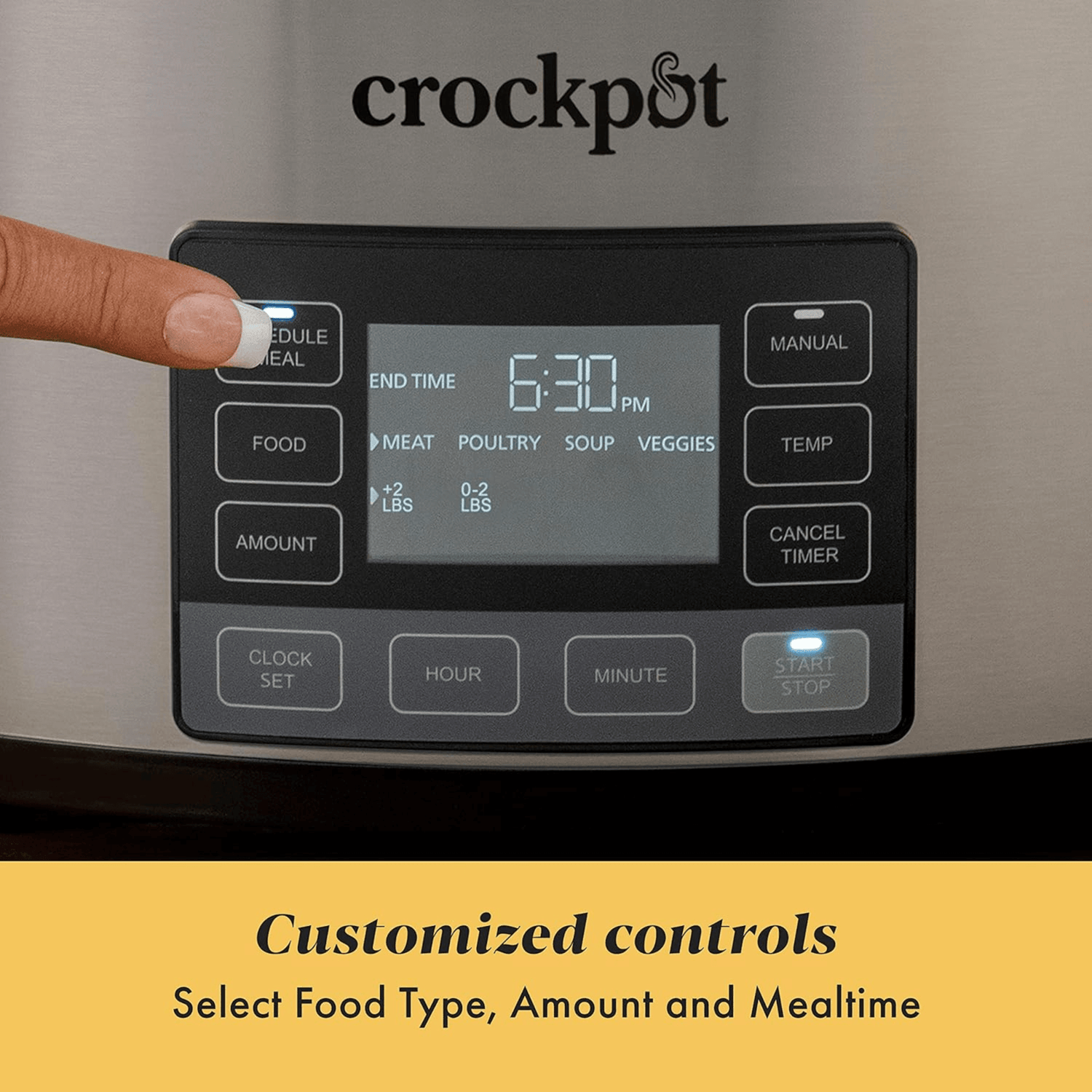 Crockpot 6-Quart My Time Digital Programmable Slow Cooker and Food Warmer Jupiter Gear Home