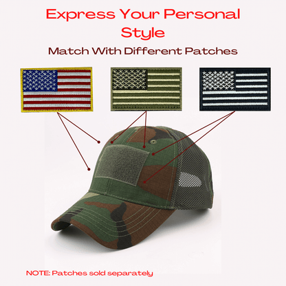 JupiterGear Military-Style Tactical Patch Hat with Adjustable Strap | Breathable &amp; Unisex Jupiter Gear Home
