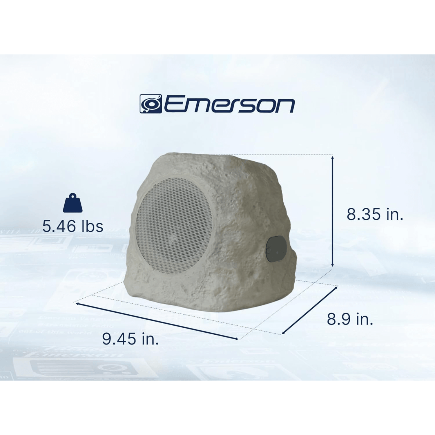 Emerson Rock Party Solar Multicolor LED Bluetooth Outdoor Speaker Jupiter Gear Home