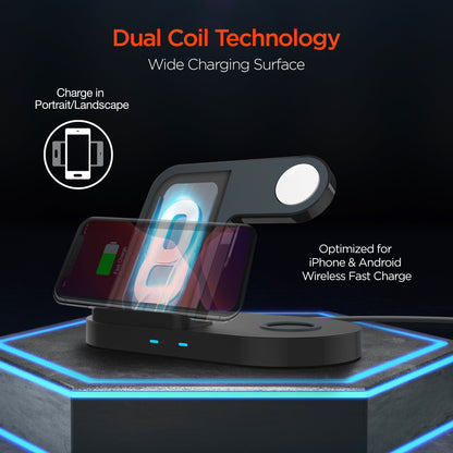HyperGear 3-in-1 Wireless Charging Dock Jupiter Gear Home