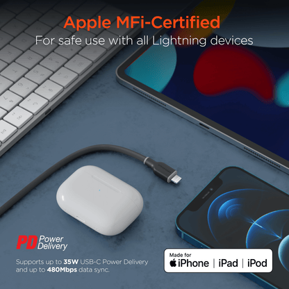 HyperGear Flexi PRO USB-C to Lightning Cable 10ft Jupiter Gear Home
