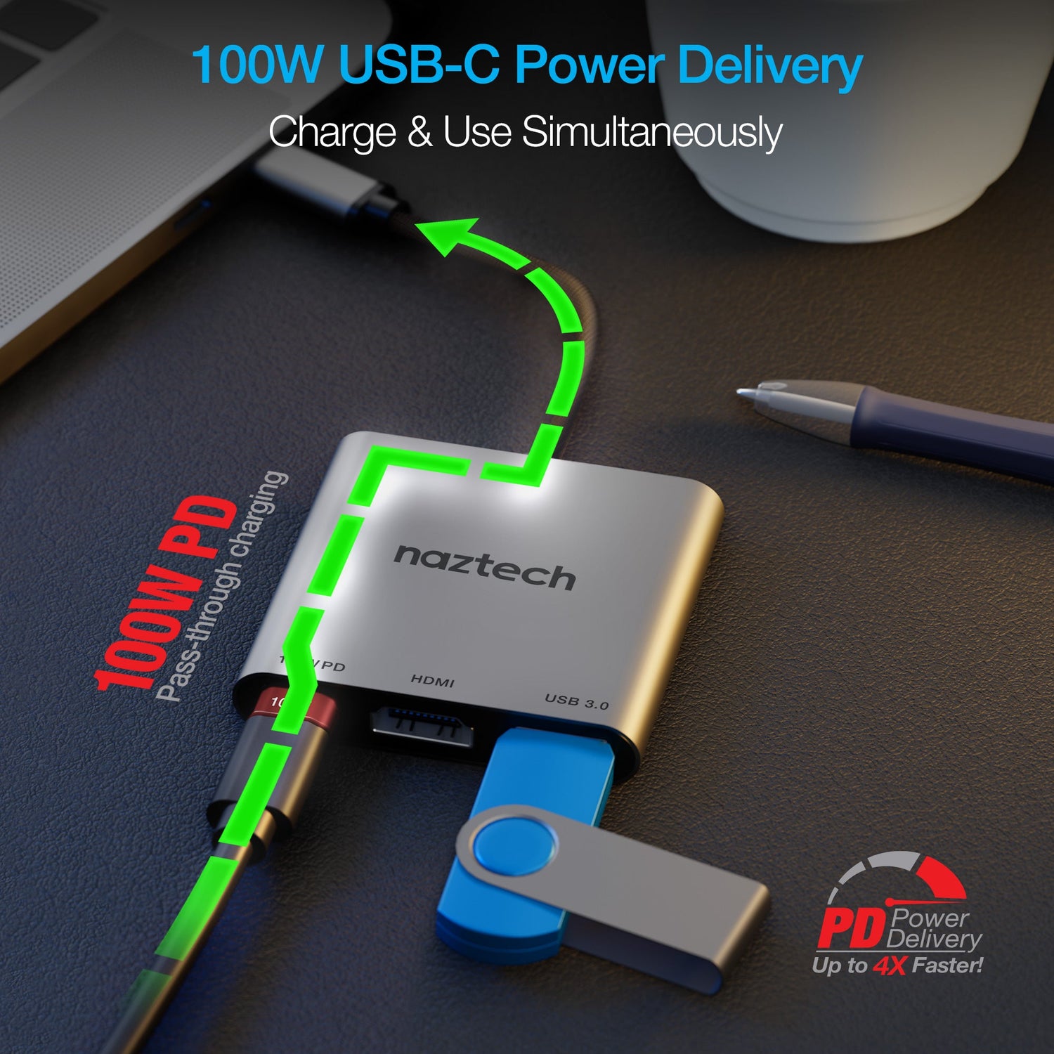 Naztech Portable MaxDrive 3100W Universal USB-C Hub Jupiter Gear Home