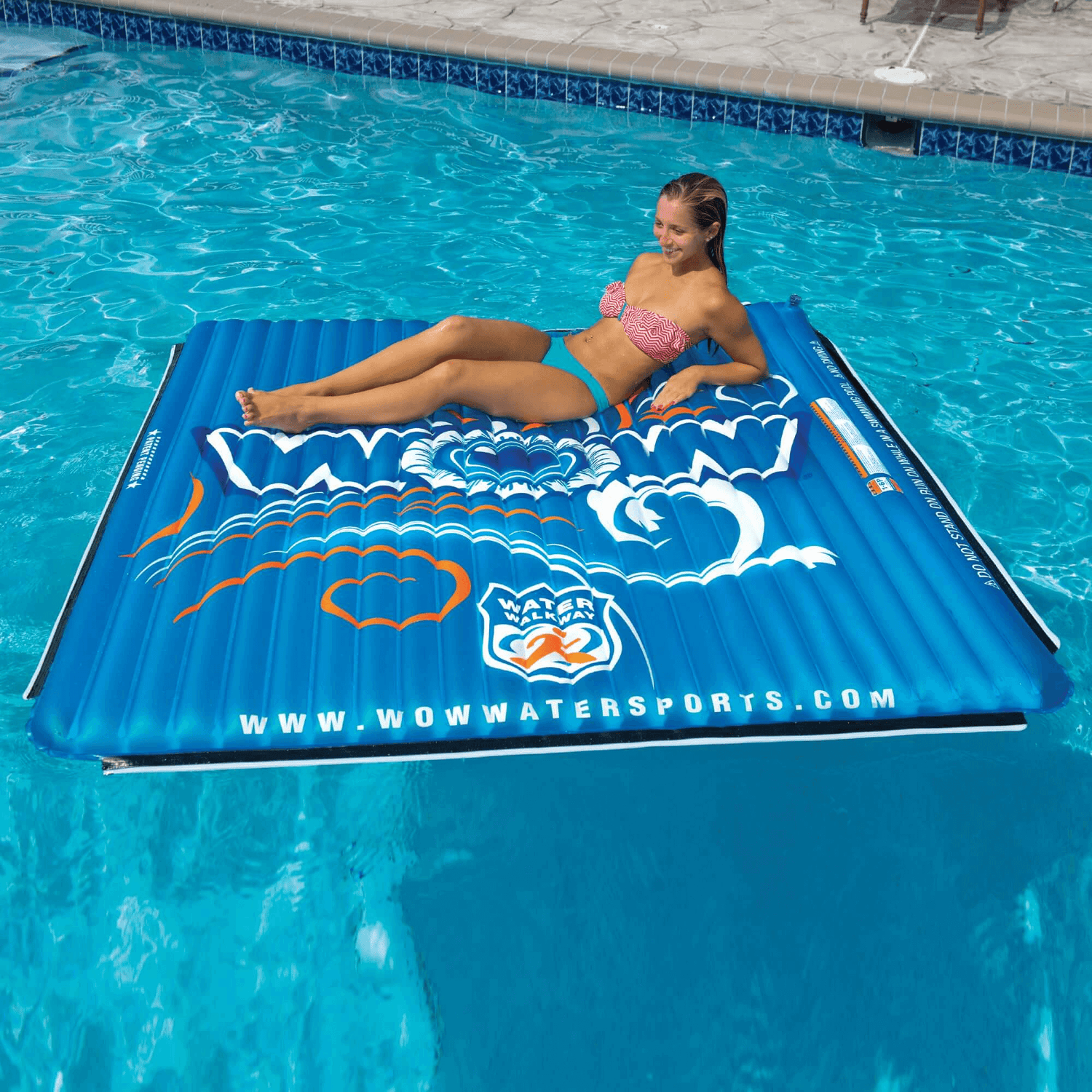 WOW Watersports Water Walkway 6 x 6 Inflatable Walkway with Zippers Jupiter Gear Home