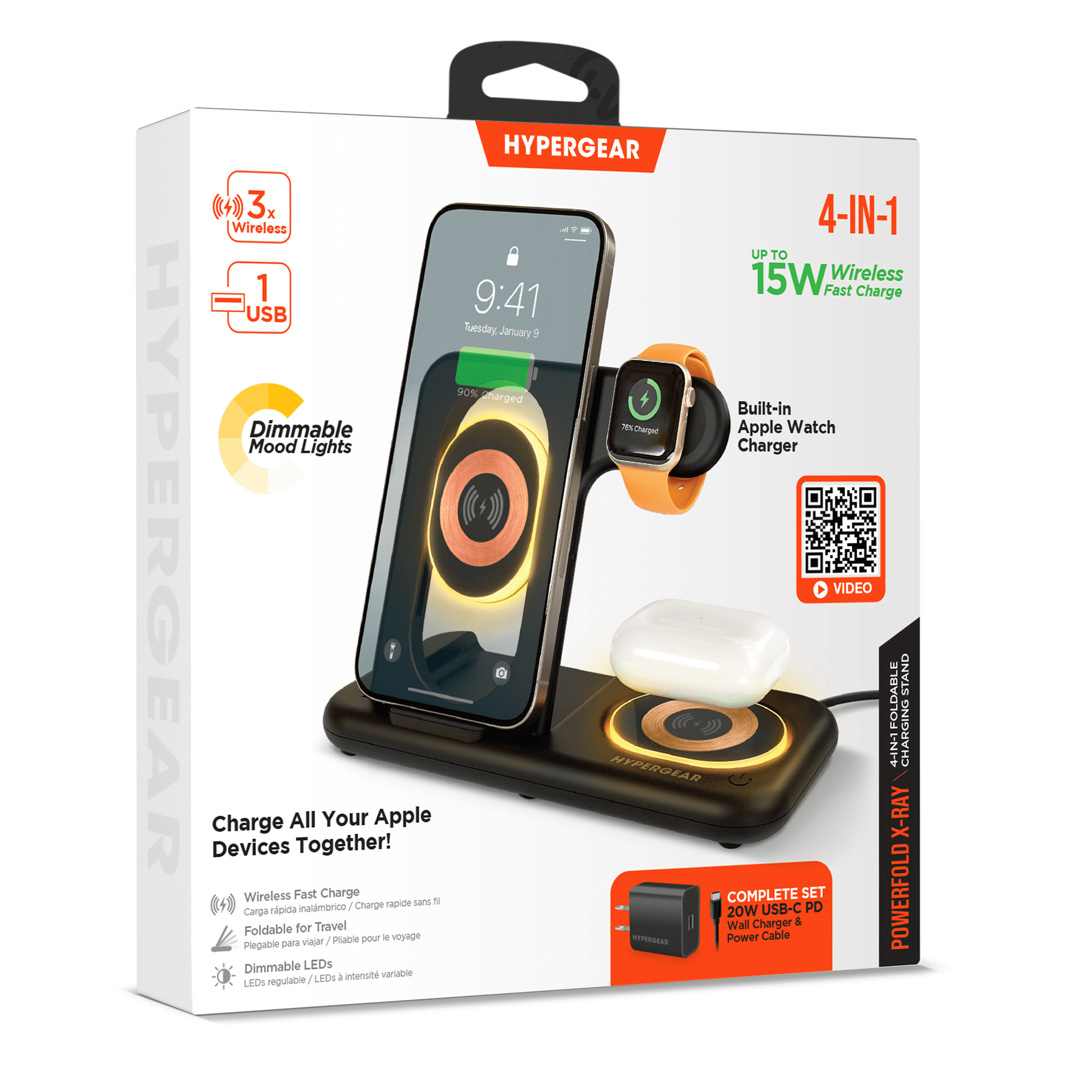 HyperGear 4 in 1 Wireless Charging Stand Jupiter Gear Home