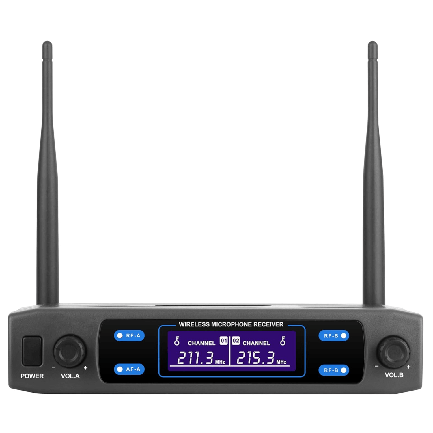 Supersonic VHF Dual Fixed Channel Professional Wireless Microphone with Carry Case Jupiter Gear Home