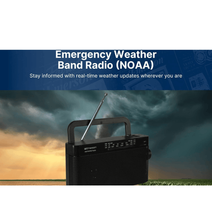 Emerson AM/FM/WB Emergency Radio with Telescopic Antenna Jupiter Gear Home