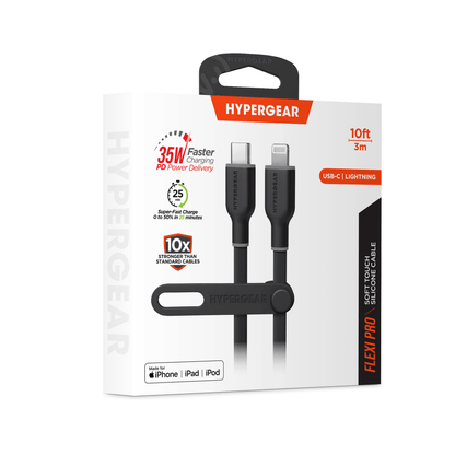 HyperGear Flexi PRO USB-C to Lightning Cable 10ft Jupiter Gear Home