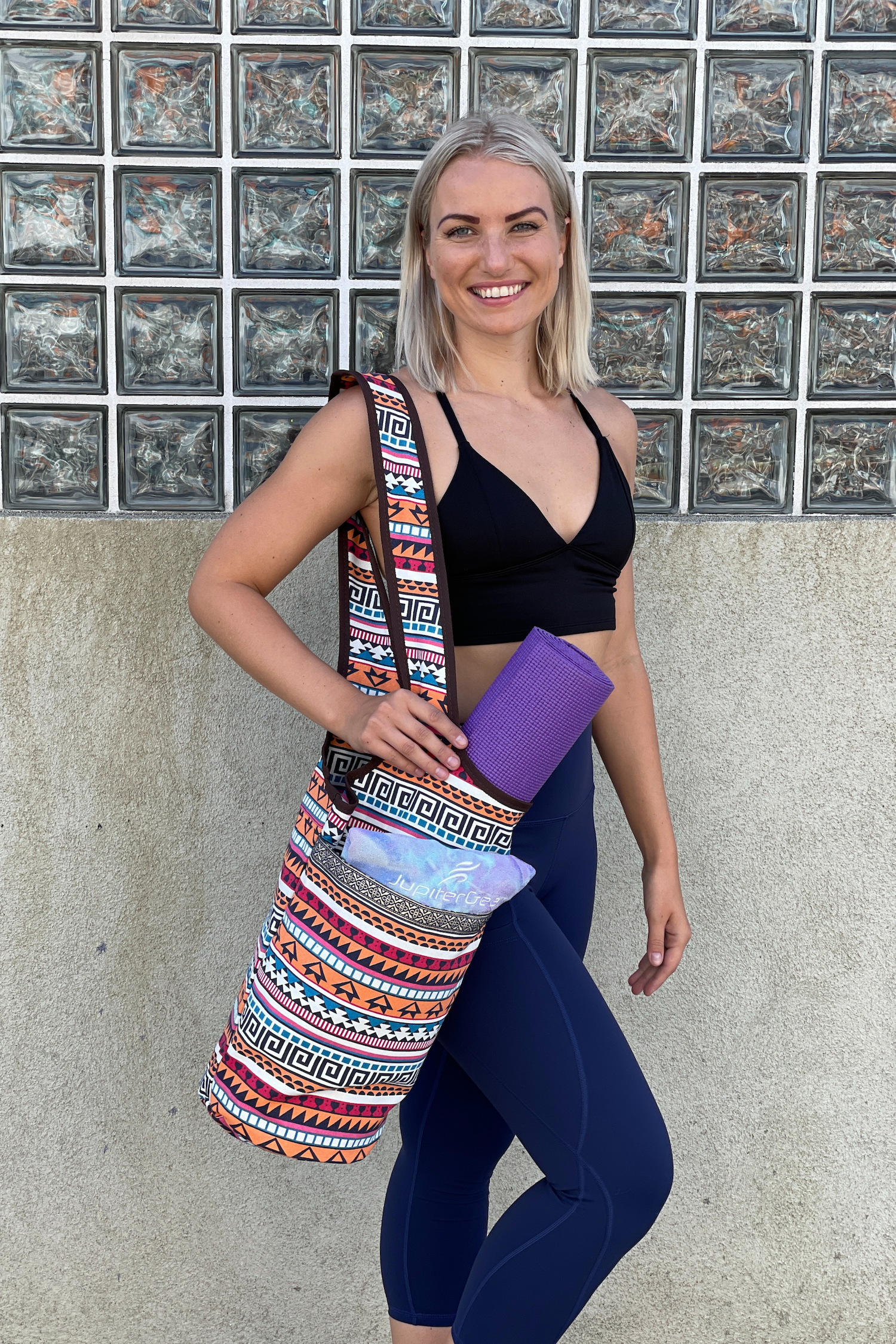 JupiterGear Yoga Mat Carrying Tote Bag with Large Size Pockets | Multipurpose and Fit Most Size Mats Jupiter Gear Home