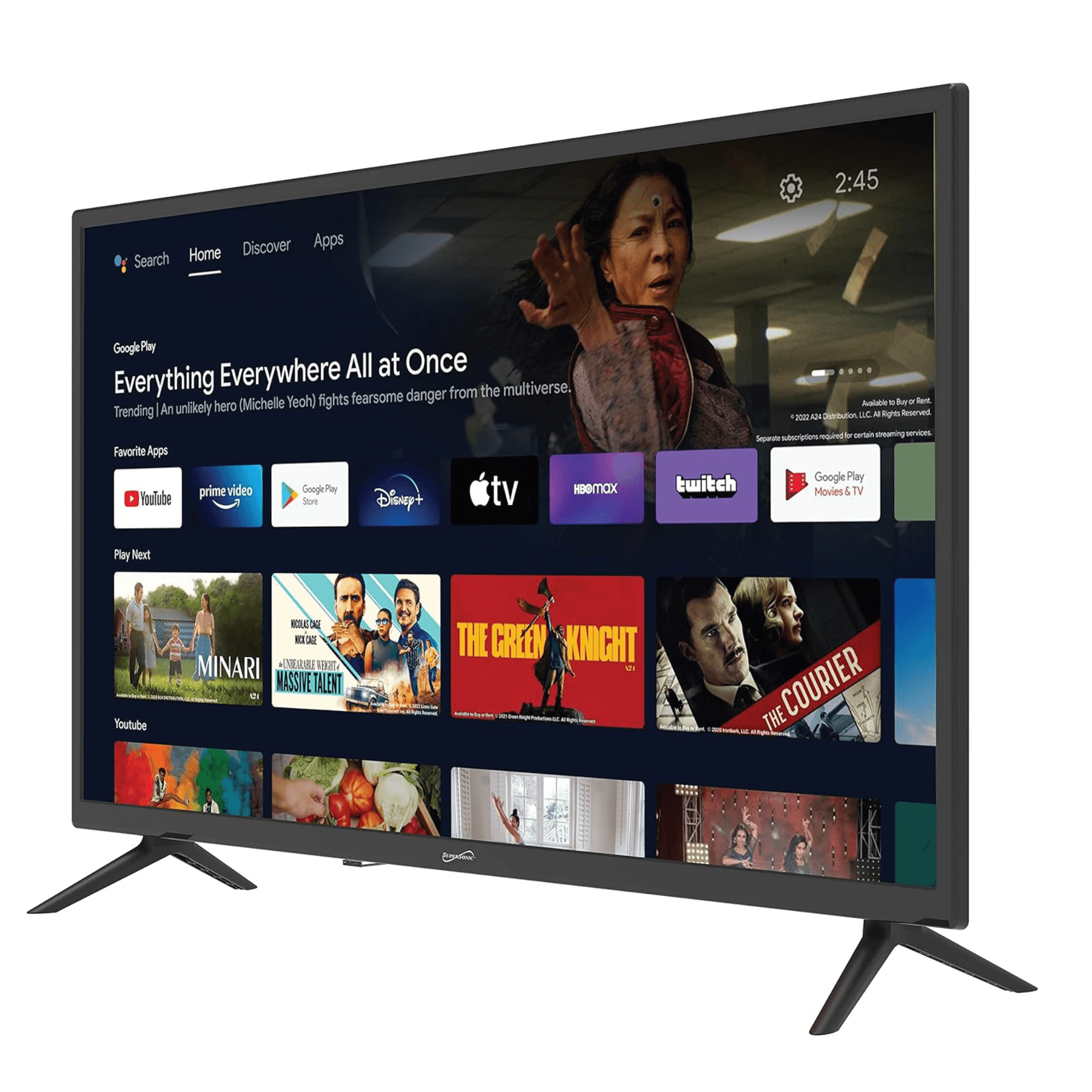 Supersonic Smart 32-inch FHD DLED TV with Google Assistant Jupiter Gear Home