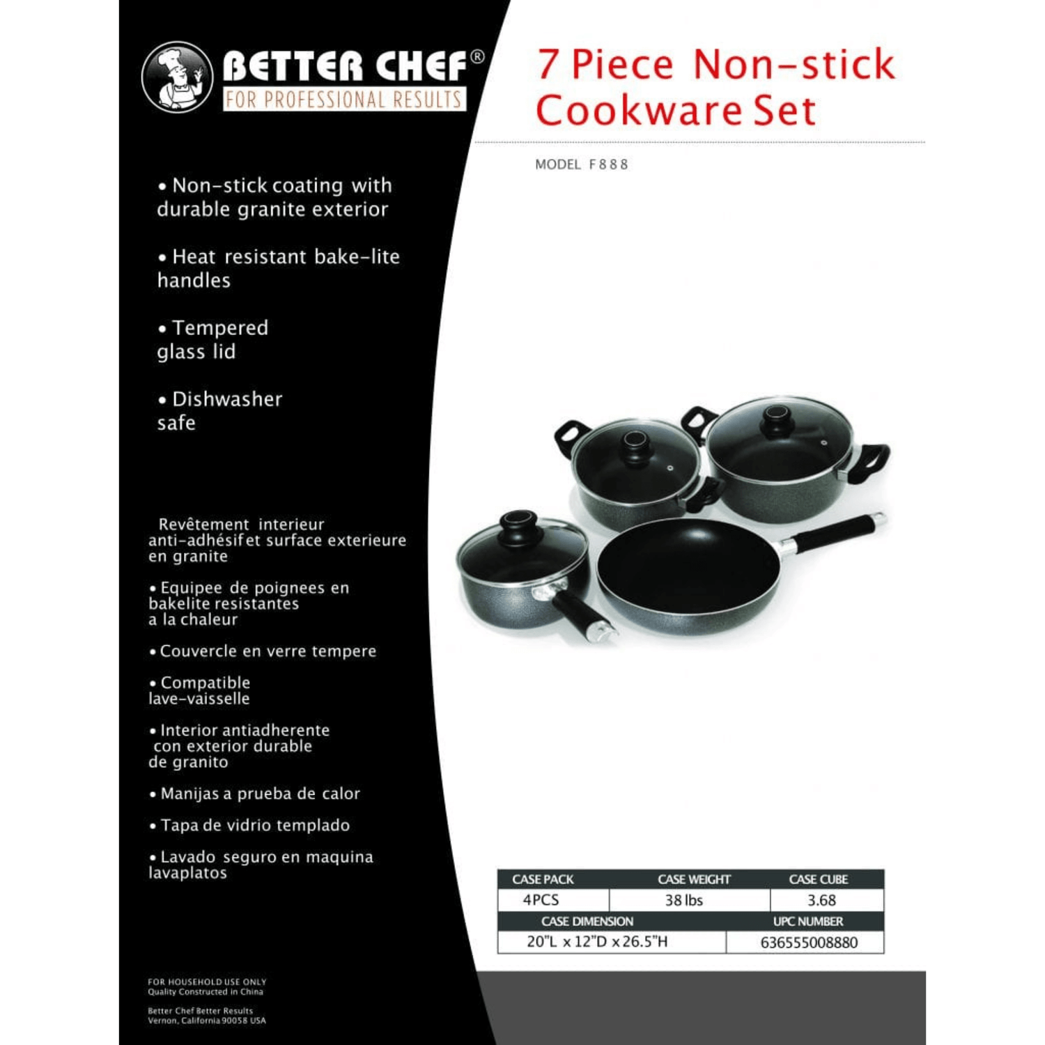 Better Chef 7-Piece Aluminum Non-Stick Cookware Set Jupiter Gear Home