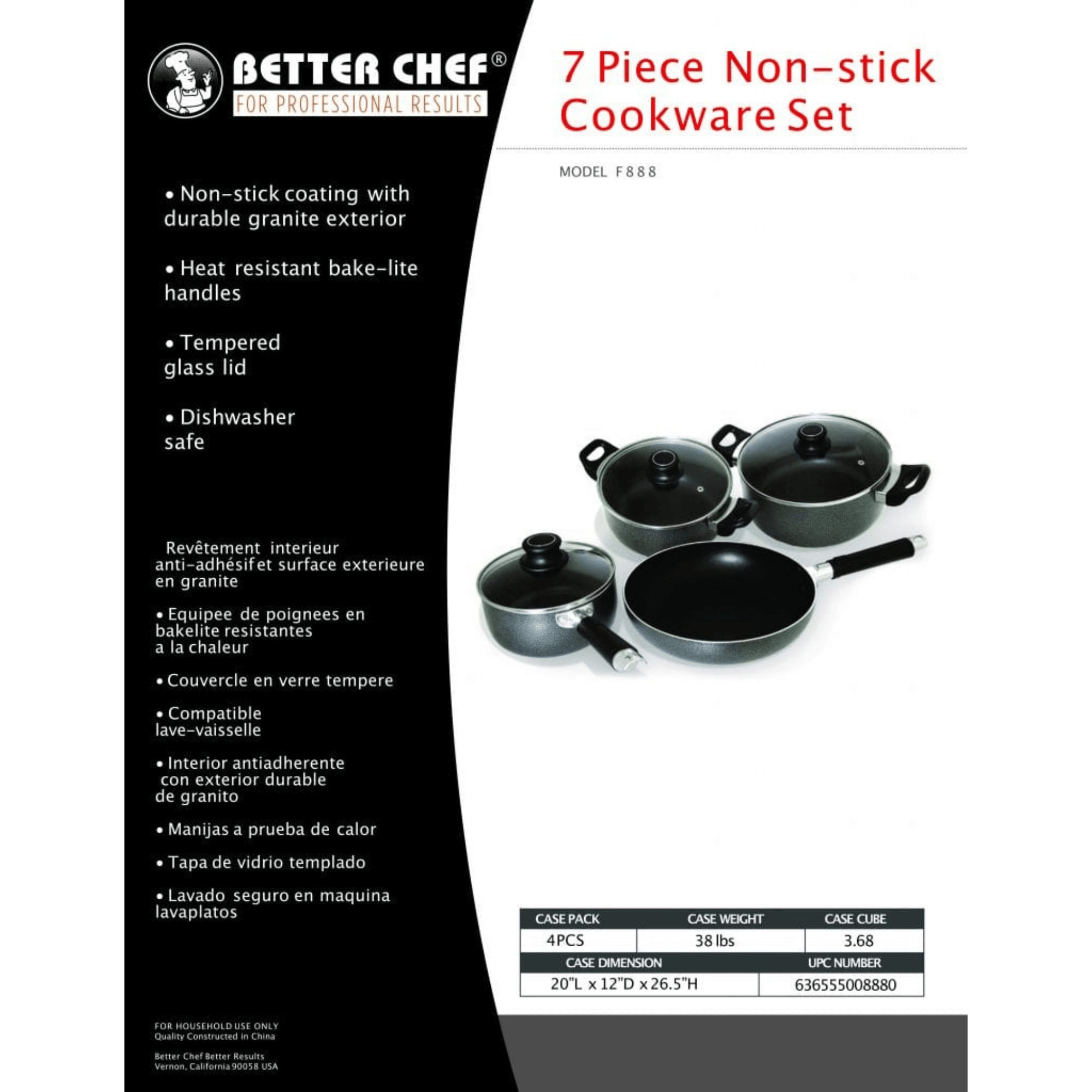 Better Chef 7-Piece Aluminum Non-Stick Cookware Set Jupiter Gear Home
