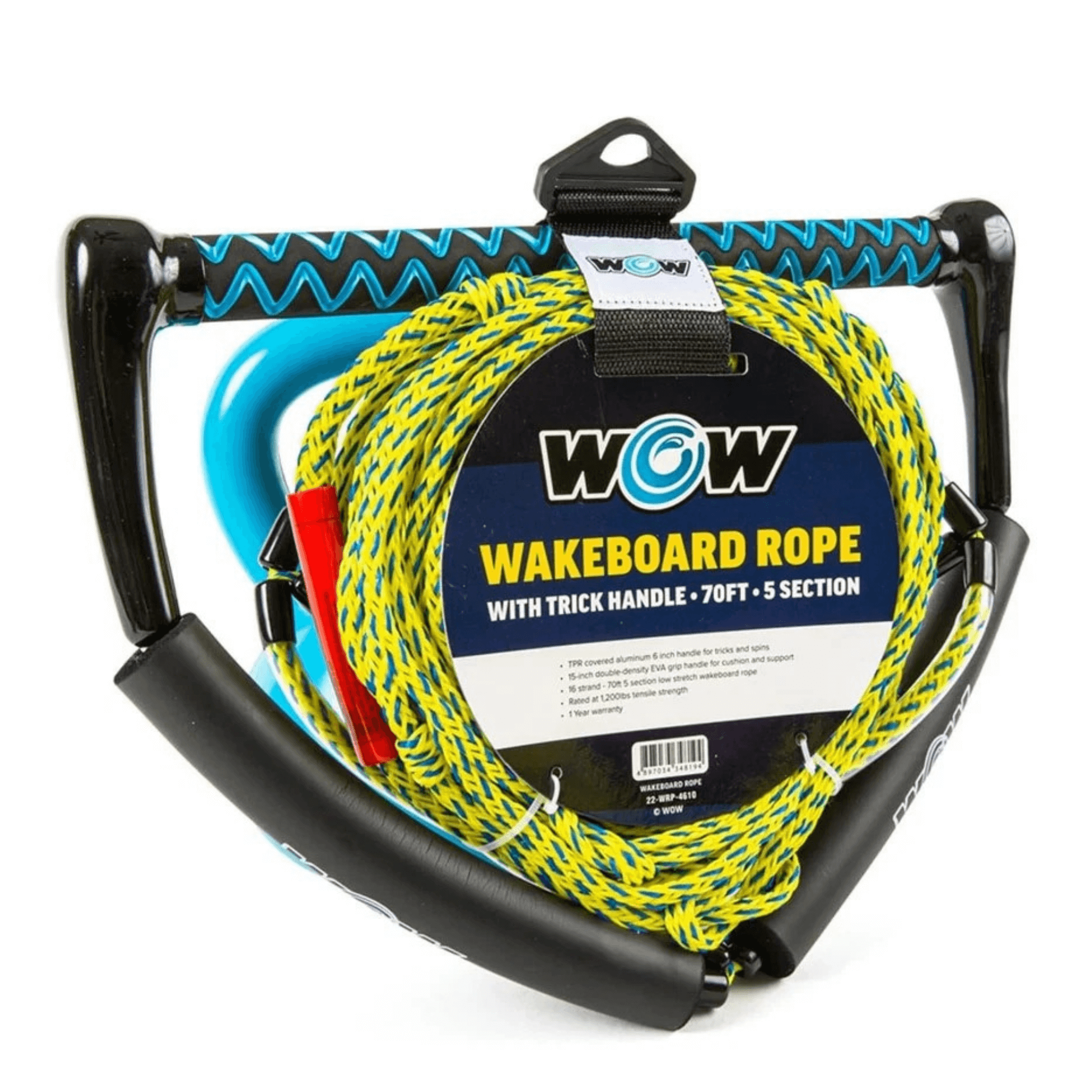 WOW Watersports 70ft Wakeboard Rope with Trick Handle Jupiter Gear Home