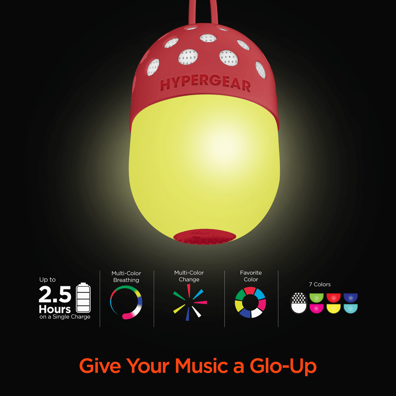 HyperGear Go-Glo Light-Up LED Wireless Speaker Jupiter Gear Home