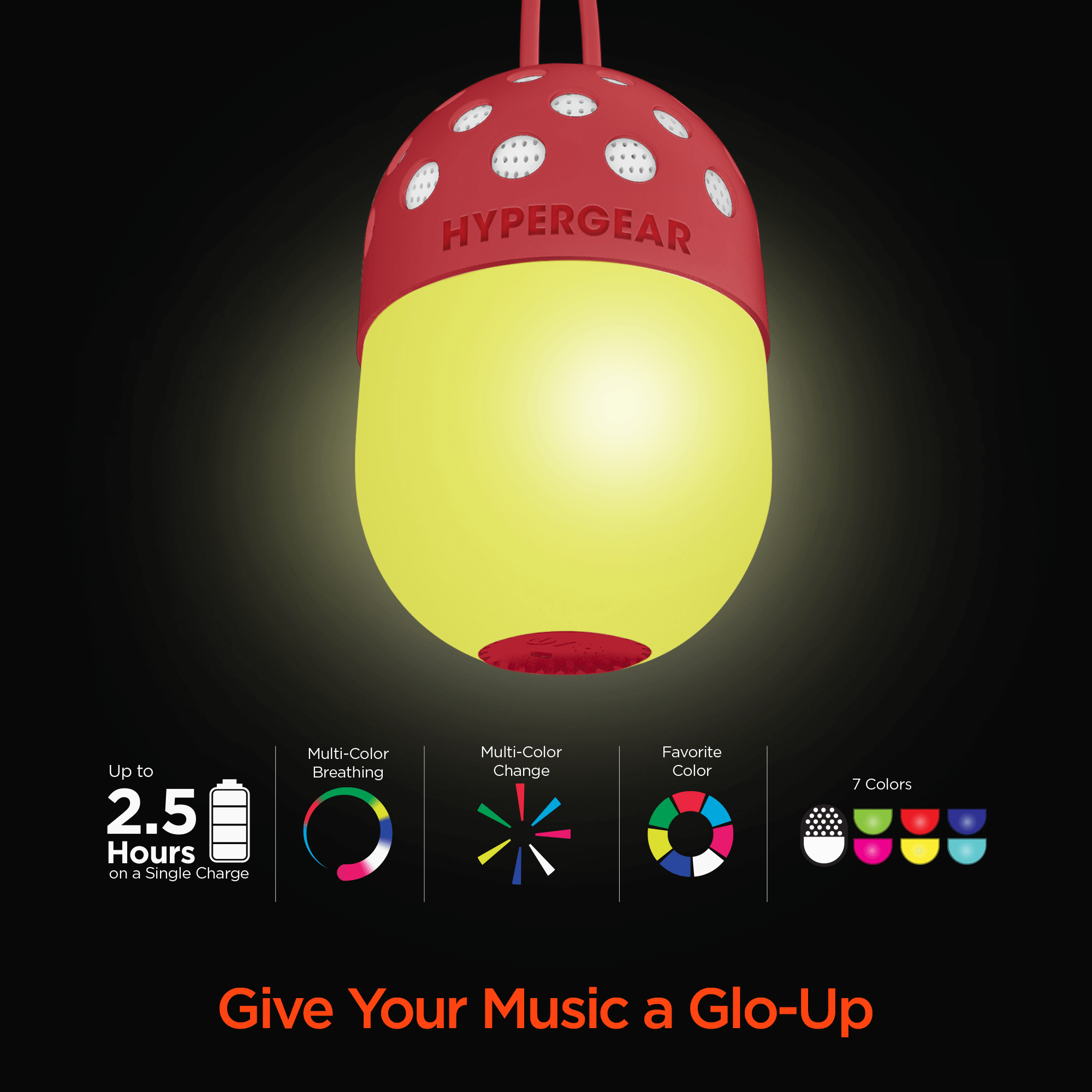 HyperGear Go-Glo Light-Up LED Wireless Speaker Jupiter Gear Home