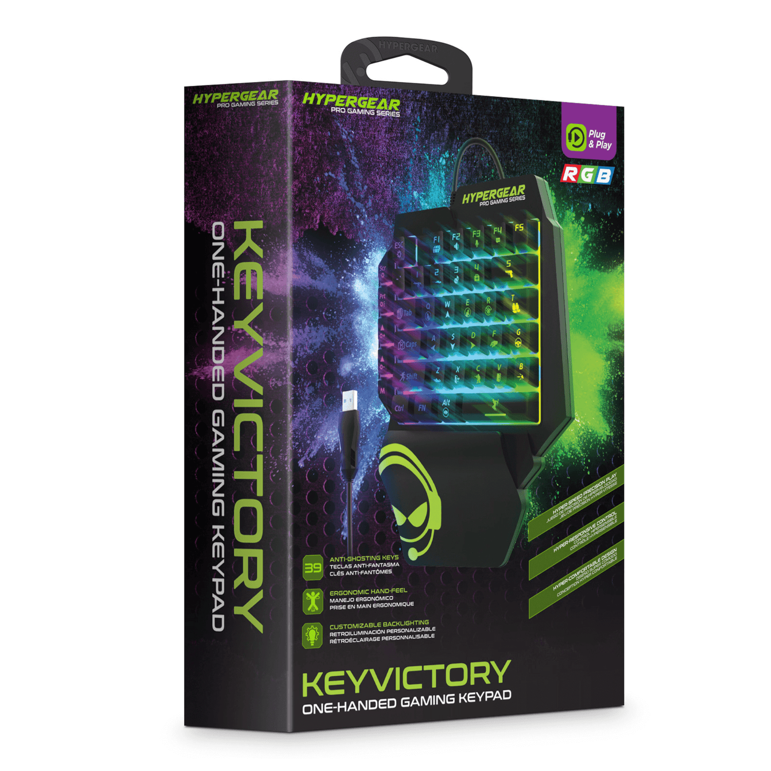HyperGear KeyVictory One-Handed Gaming Keypad Jupiter Gear Home