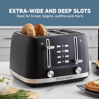 West Bend 4-Slice Multi-Function Toaster with Stainless Accents Jupiter Gear Home