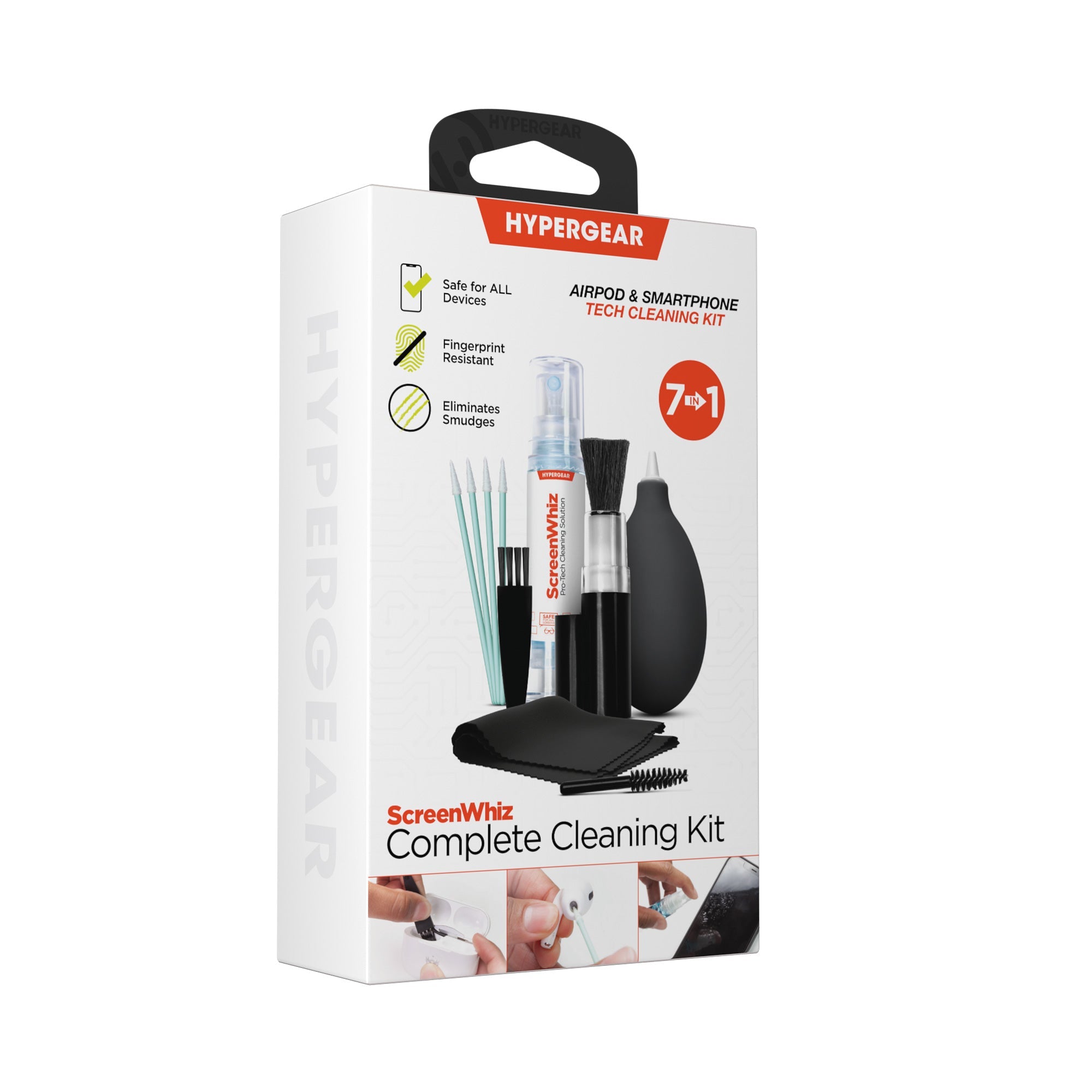 HyperGear ScreenWhiz 7-in-1 Complete Tech Cleaning Kit Jupiter Gear Home