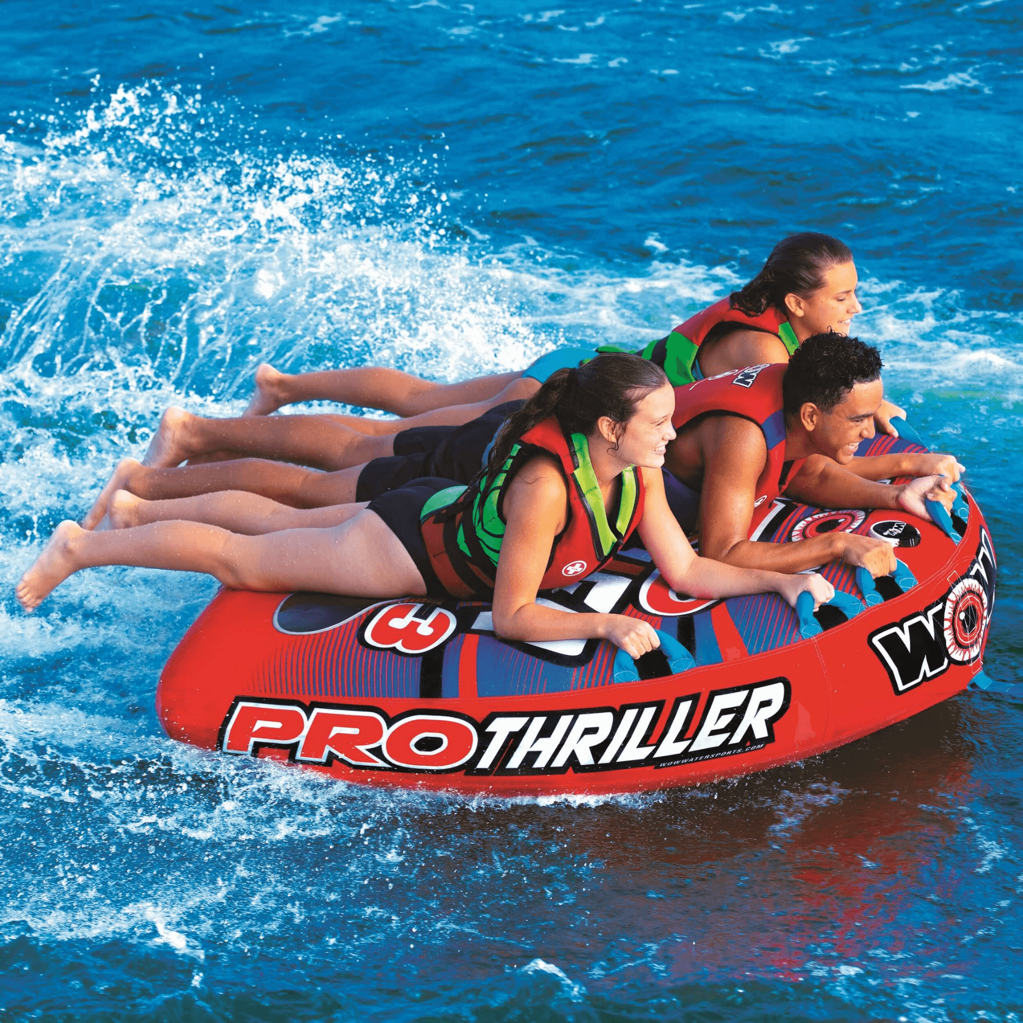 WOW Watersports Super Thriller 1 2 or 3 Person Inflatable Towable Deck Tube Jupiter Gear Home